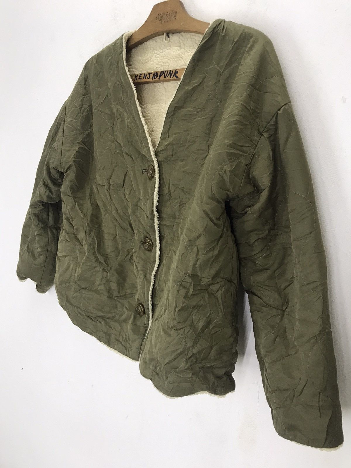 Japanese Brand KOE Reversable Quilted Sherpa cardigan jacket Size US M / EU 48-50 / 2 - 6 Thumbnail