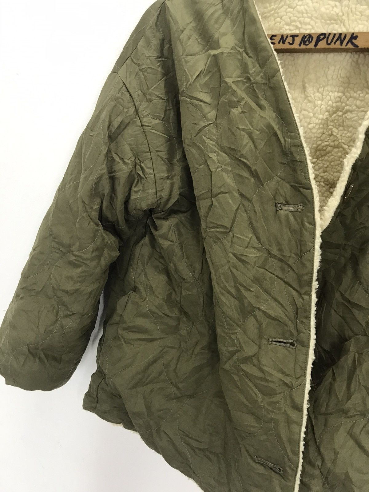 Japanese Brand KOE Reversable Quilted Sherpa cardigan jacket Size US M / EU 48-50 / 2 - 5 Thumbnail
