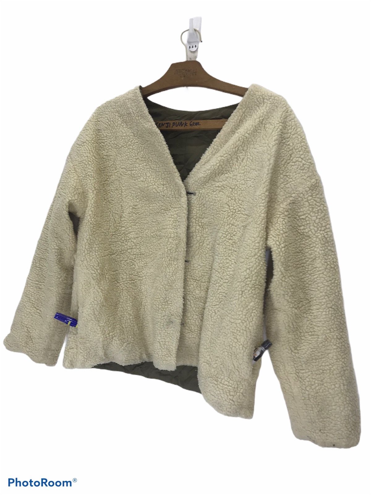 Japanese Brand KOE Reversable Quilted Sherpa cardigan jacket Size US M / EU 48-50 / 2 - 2 Thumbnail