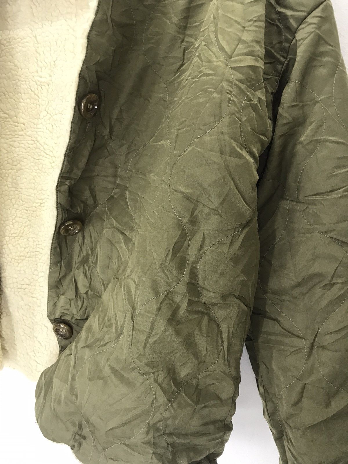 Japanese Brand KOE Reversable Quilted Sherpa cardigan jacket Size US M / EU 48-50 / 2 - 3 Thumbnail