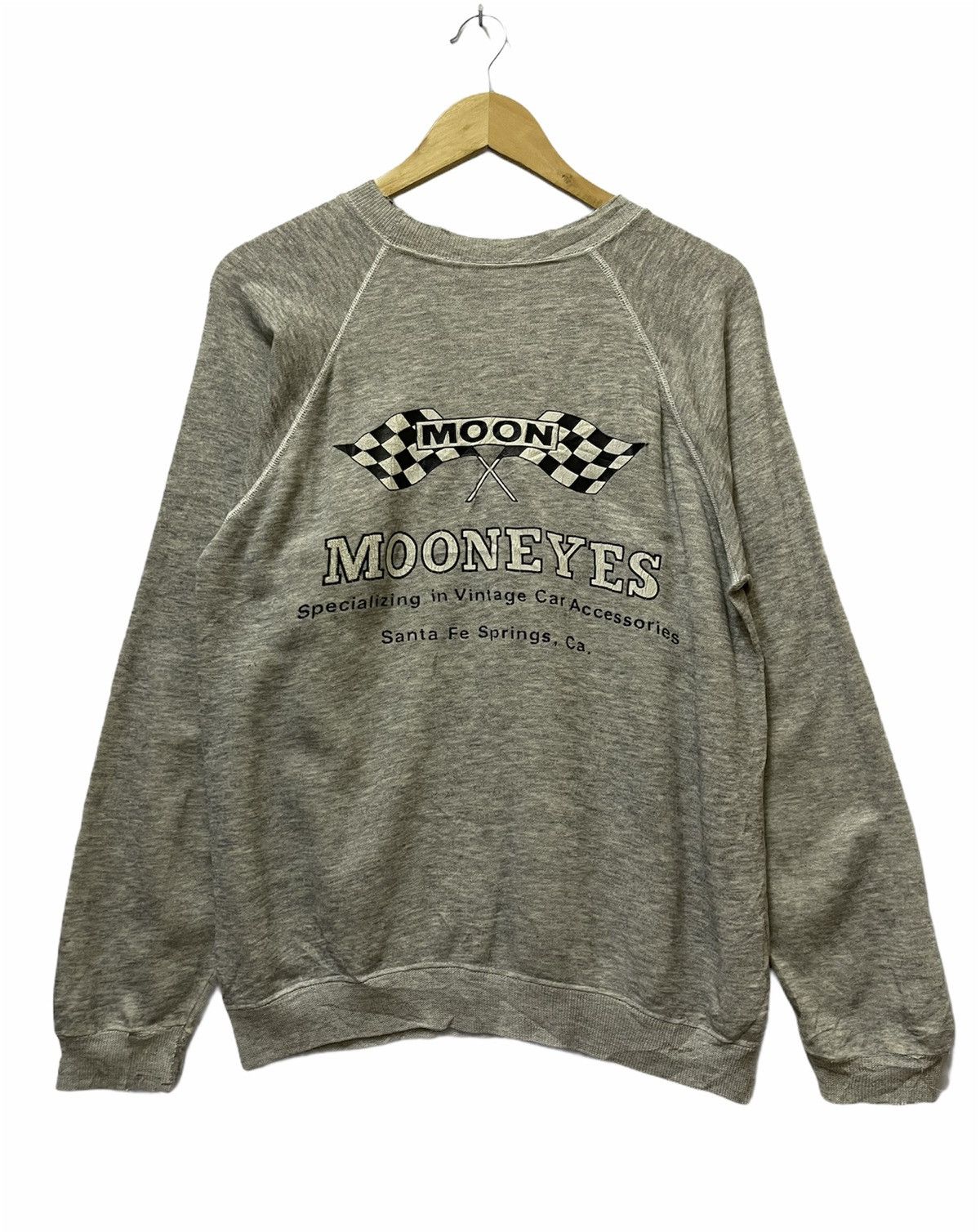 Vintage Vintage Moon Equipped Big Logo Distressed Sweatshirt Grey Size US M / EU 48-50 / 2 - 1 Thumbnail