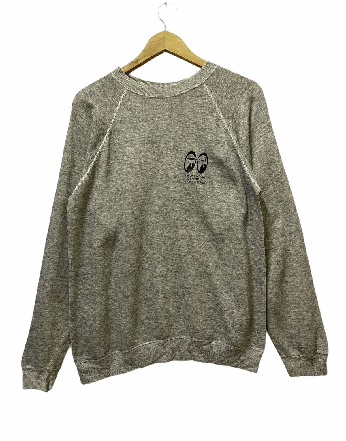 Vintage Vintage Moon Equipped Big Logo Distressed Sweatshirt Grey Size US M / EU 48-50 / 2 - 3 Thumbnail