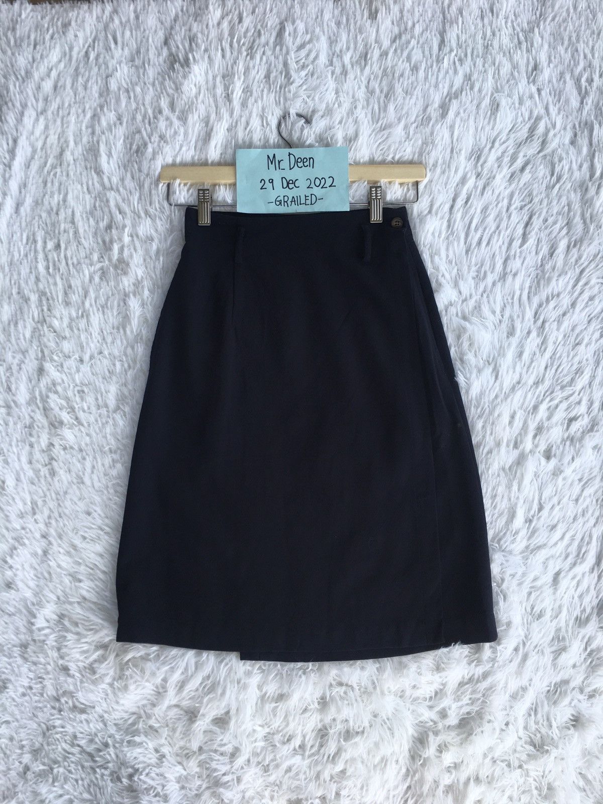 image of Vintage Tricots Comme Des Garcons Cdg Midi Skirt in Black, Women's (Size 24)