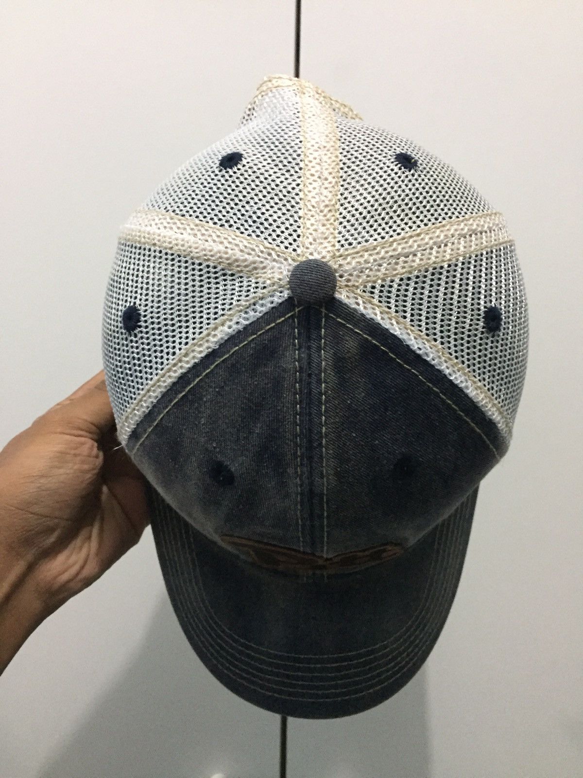 Vintage Vintage Pitt Legacy Denim Fade Trucker Hat Size ONE SIZE - 7 Thumbnail