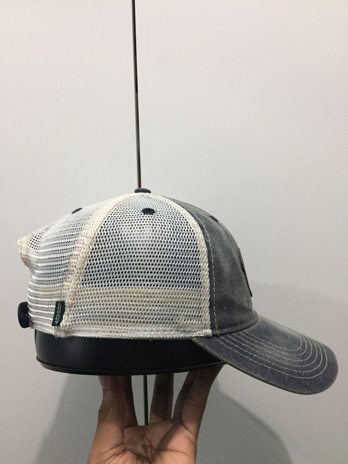 Vintage Vintage Pitt Legacy Denim Fade Trucker Hat Size ONE SIZE - 3 Thumbnail