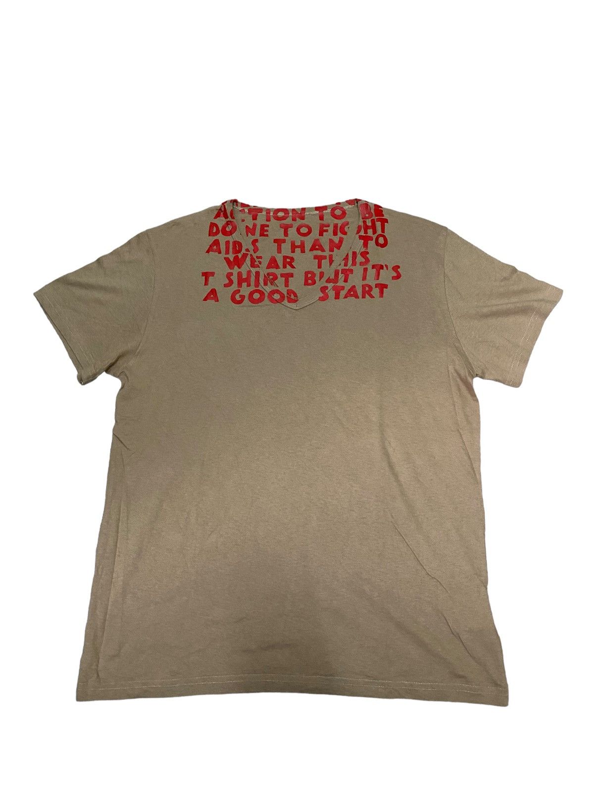 トップス Maison Martin Margiela 03SS Aids Tee Maison Margiela Maison Martin Margiela Tee AIDS Awareness