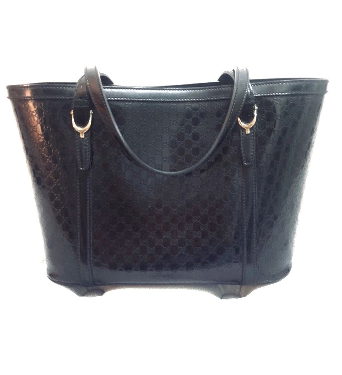 Gucci Gucci Nice Tote Microguccissima Patent Small Black Size ONE SIZE - 3 Thumbnail