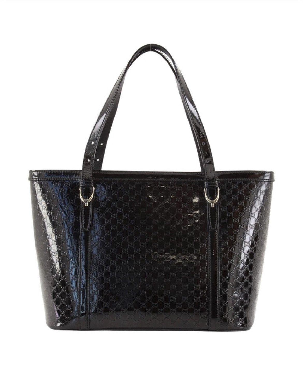 Gucci Gucci Nice Tote Microguccissima Patent Small Black Size ONE SIZE - 2 Thumbnail