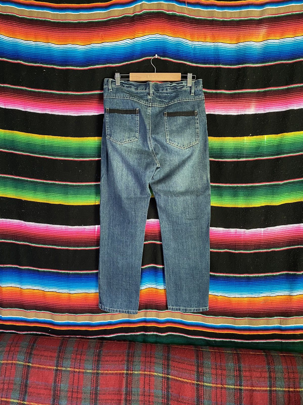 Japanese Brand × Vintage Raw Patch Work Very Rare Denim Size US 31 - 5 Thumbnail
