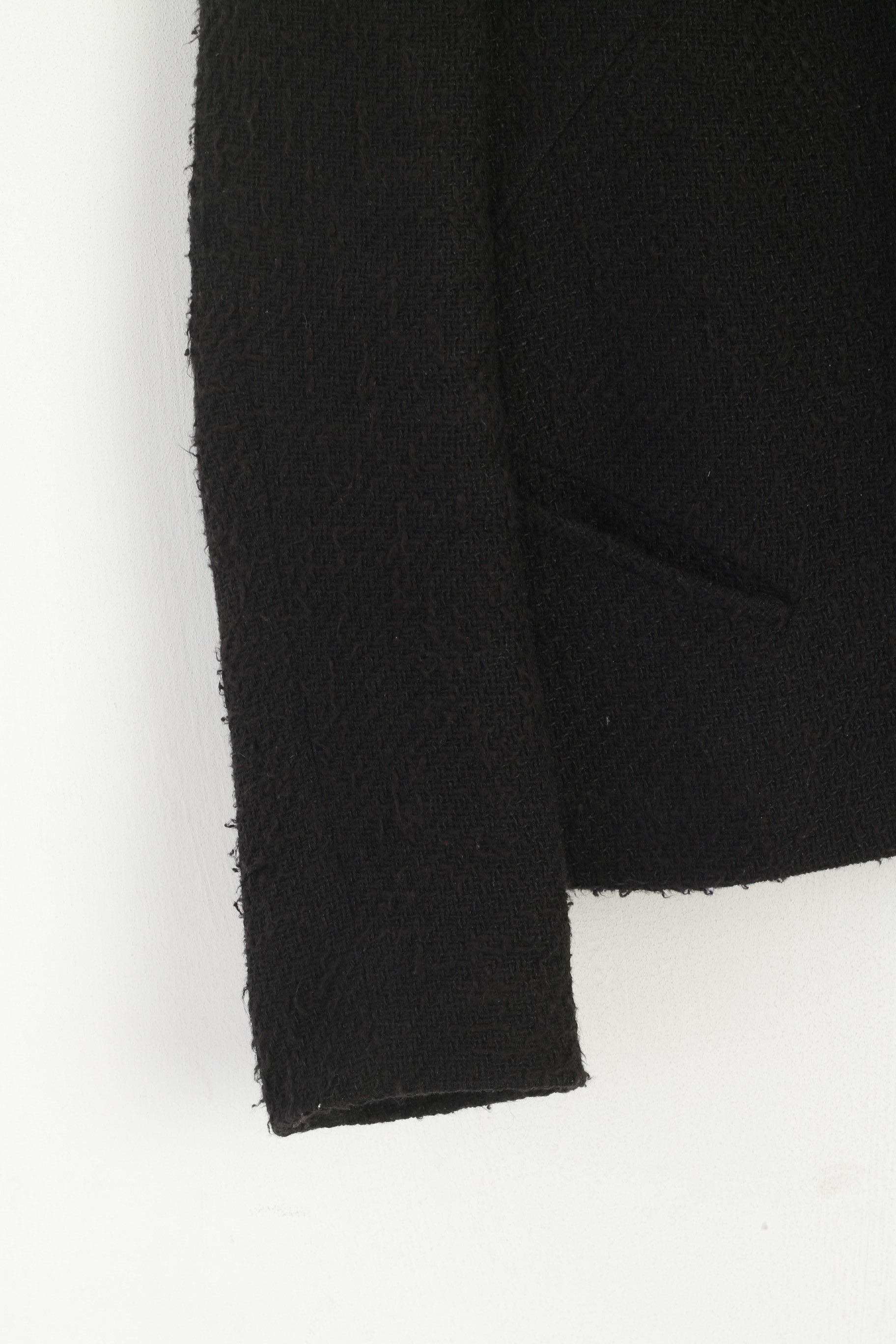 Vintage Bazar Christian Lacroix Women M Blazer Black Cotton 7529 Size M / US 6-8 / IT 42-44 - 6 Thumbnail