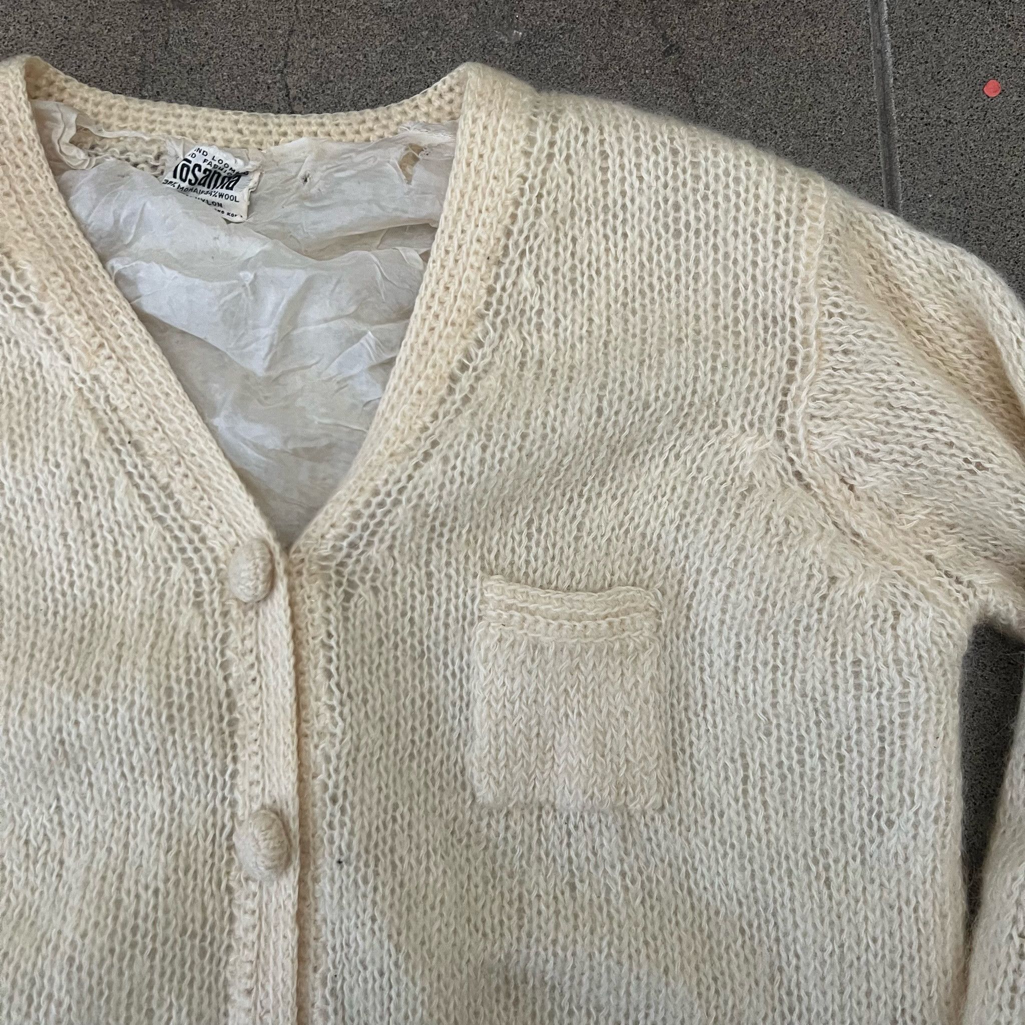 Vintage Vintage 60's Mohair cardigan with cute little pockets Size US L / EU 52-54 / 3 - 4 Thumbnail