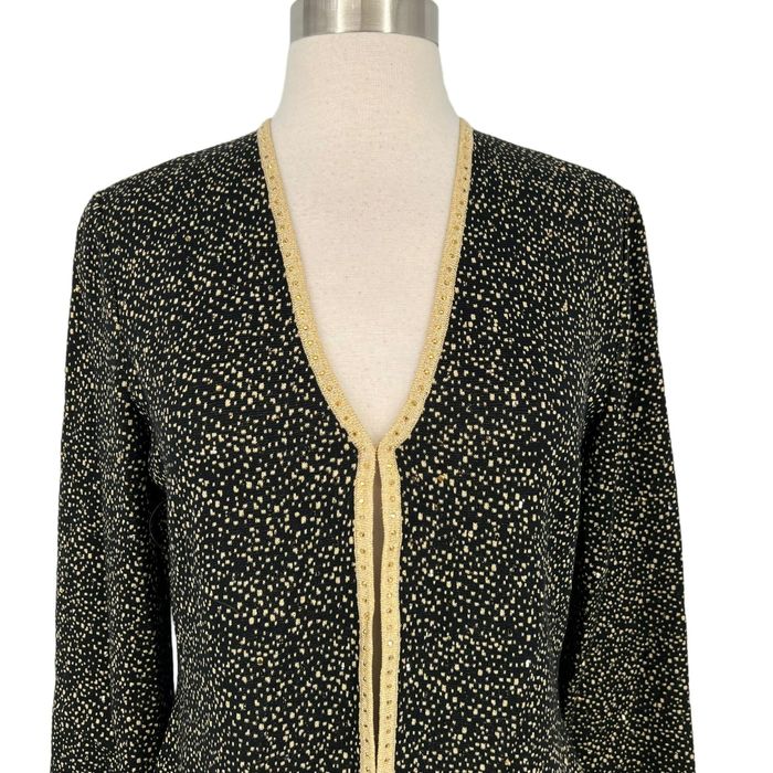St John Couture St John Evening Rhinestone Gold Metallic Santana Knit