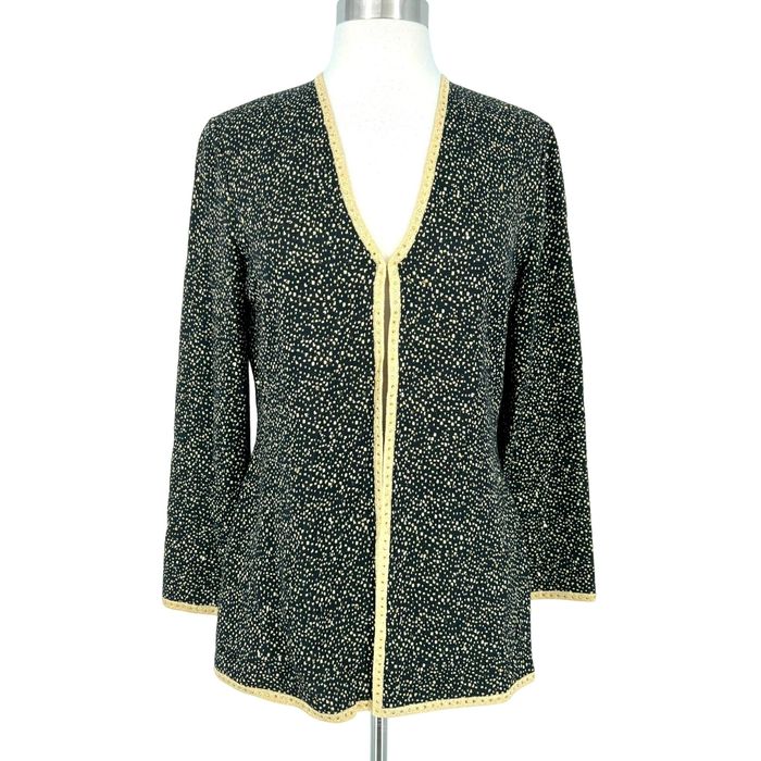 St John Couture St John Evening Rhinestone Gold Metallic Santana Knit