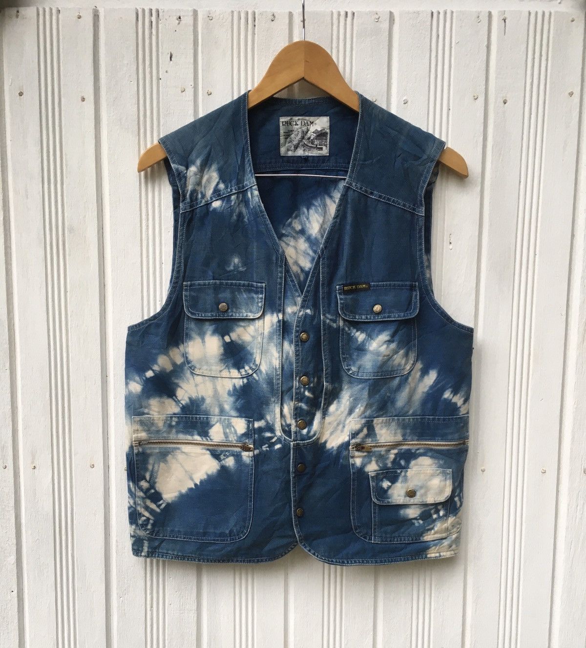 Rare!!!🔥 Vintage Ruck Dam Acid Wash Vest Jacket