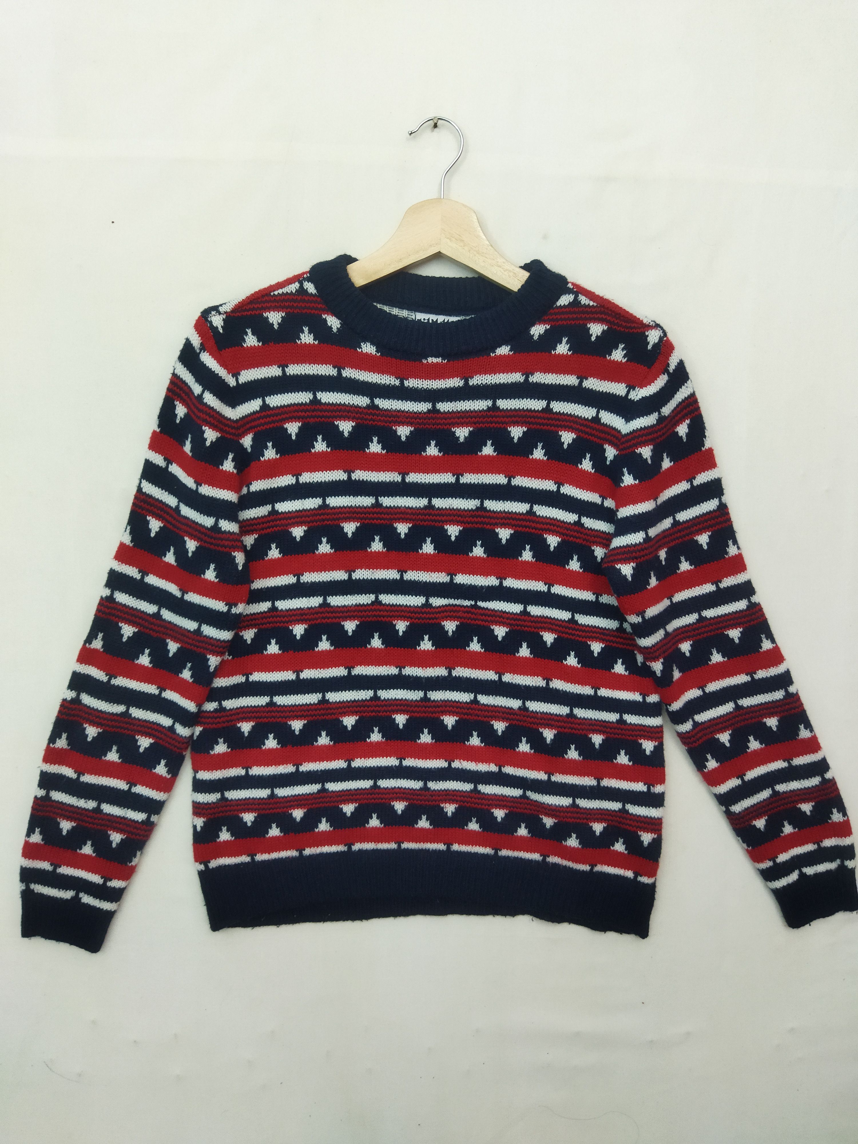Japanese Splus ZigZag Stripe Tribal Navajo Knitwear Jumper
