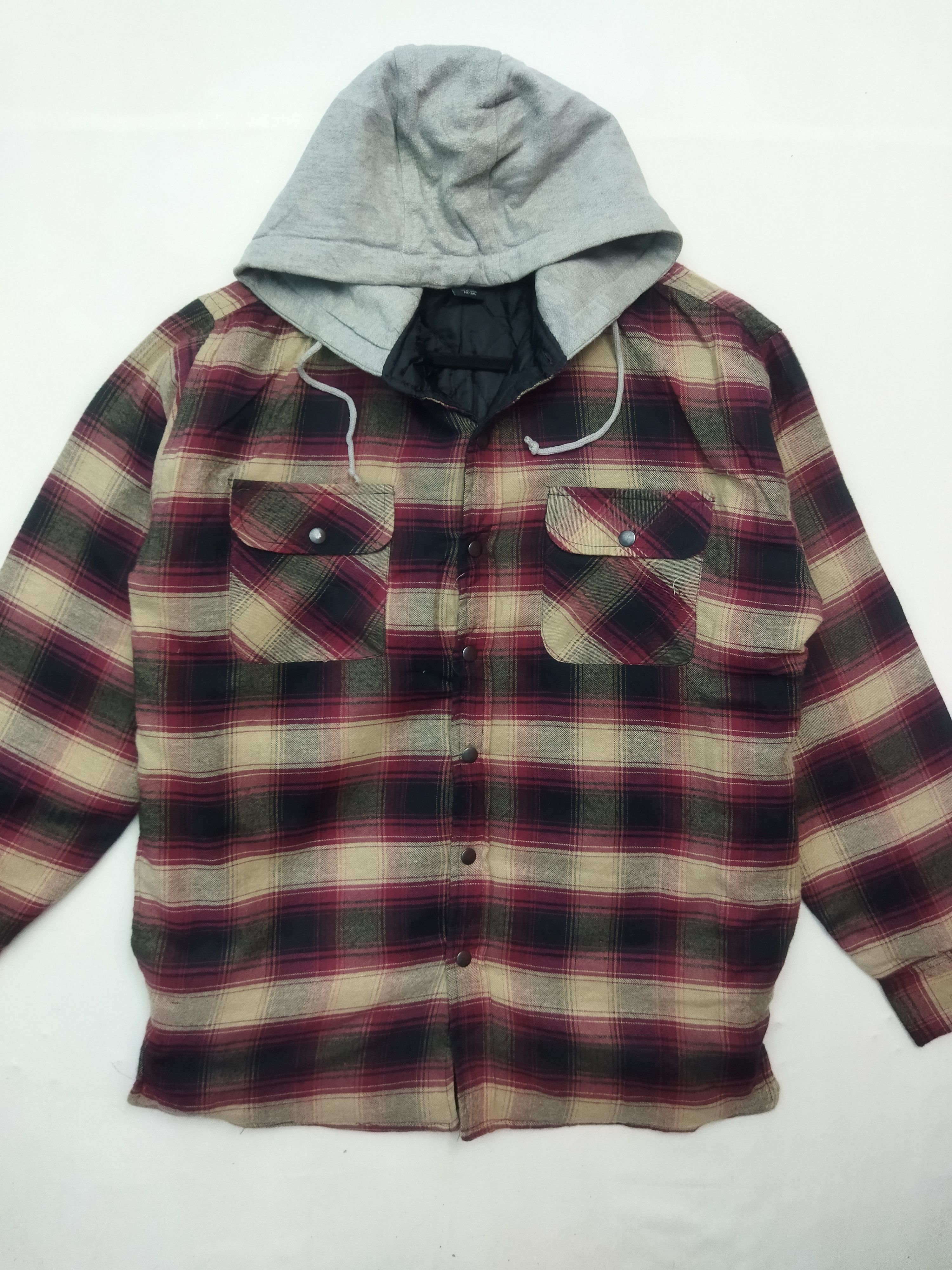 Japanese Hooded Checker Board Buttonups Jacket