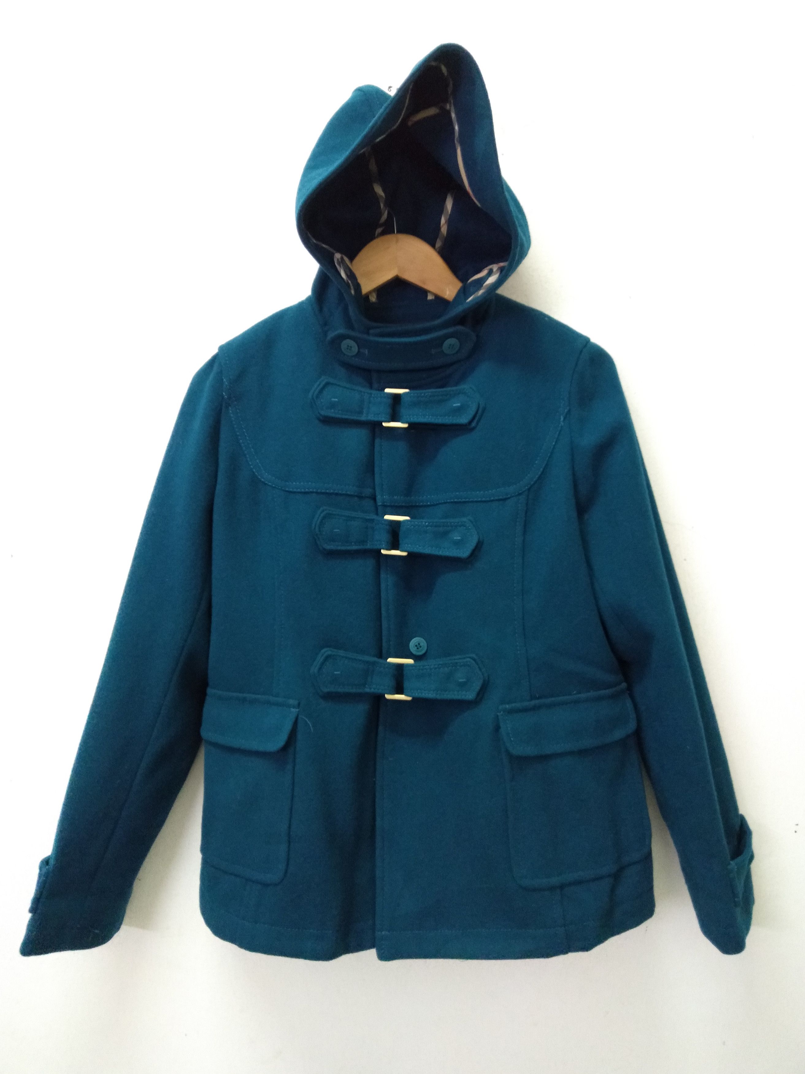 image of Duffle Style Coat Burberry in Green, Men's (Size Small)