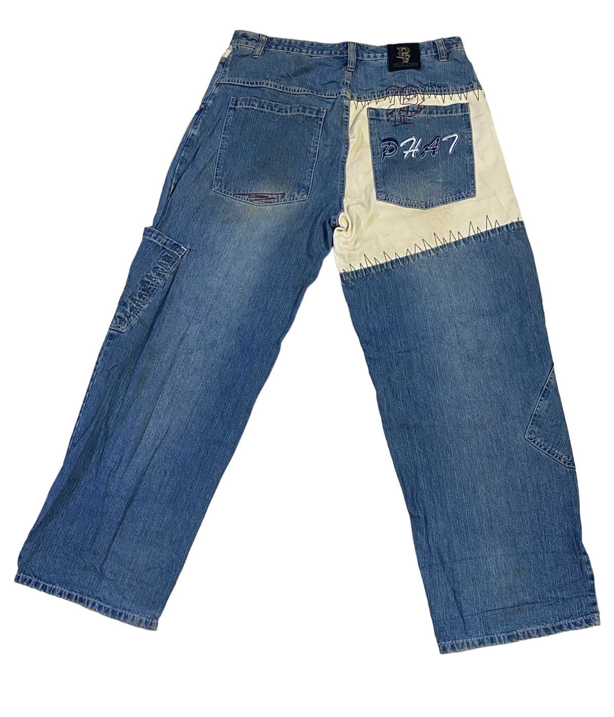 Phat Farm × Vintage Vintage PHAT FARM Denim Jeans Rare Design Old Skool Style Size US 38 / EU 54 - 2 Thumbnail