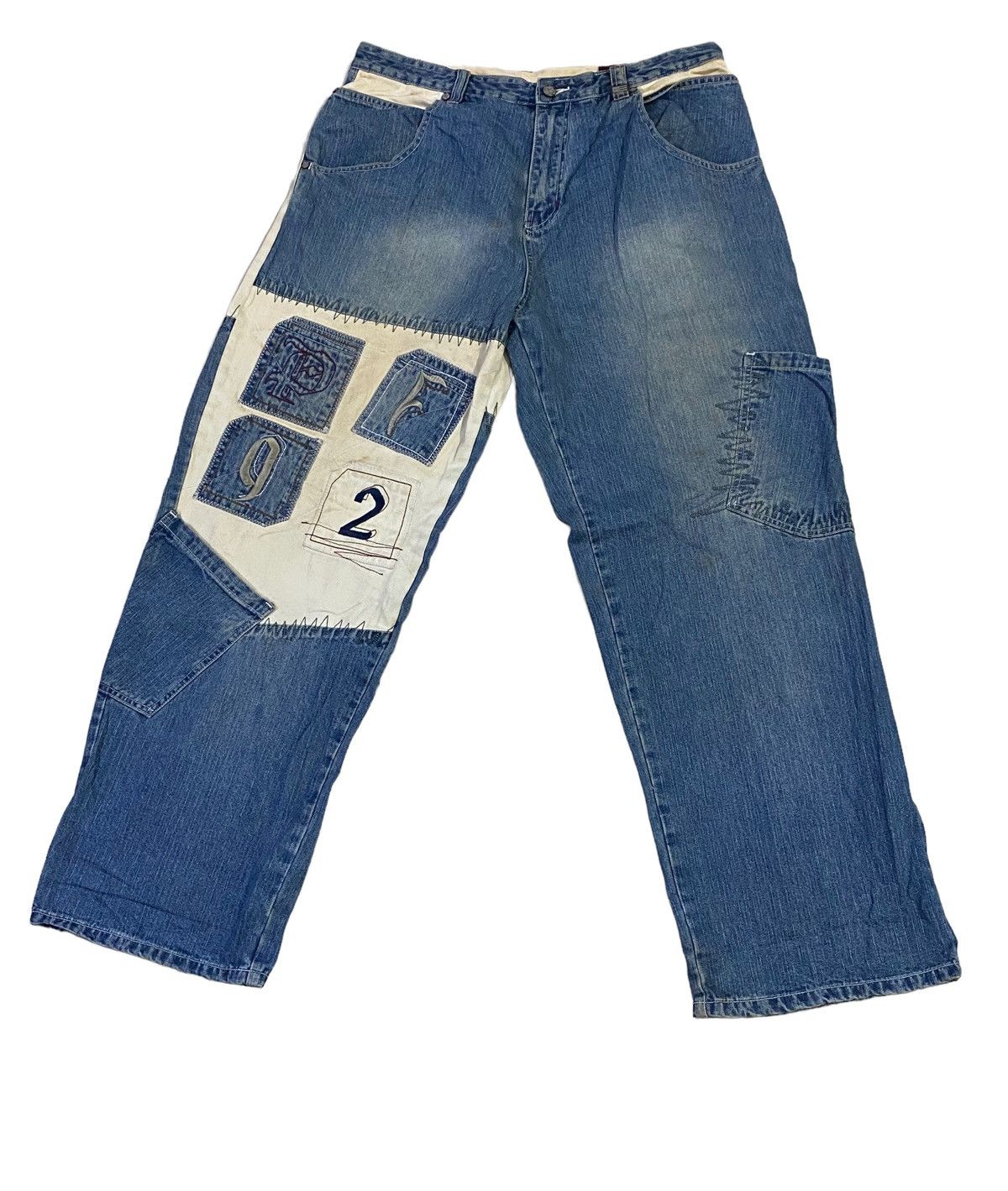 Phat Farm × Vintage Vintage PHAT FARM Denim Jeans Rare Design Old Skool Style Size US 38 / EU 54 - 1 Thumbnail