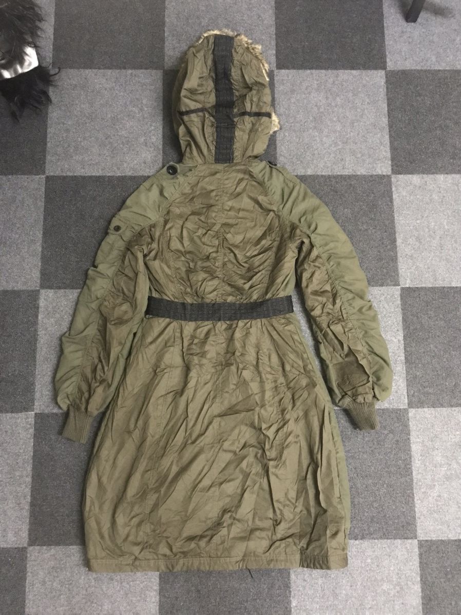 Designer PAR7 DIESEL Italy Very Rare Archival Two Tone Military Parka Size XS / US 0-2 / IT 36-38 - 9 Thumbnail