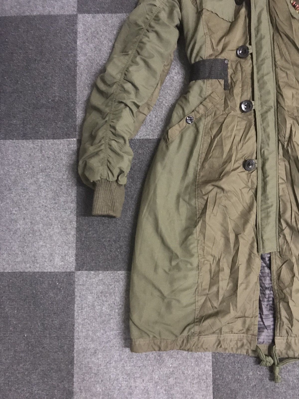 Designer PAR7 DIESEL Italy Very Rare Archival Two Tone Military Parka Size XS / US 0-2 / IT 36-38 - 5 Thumbnail
