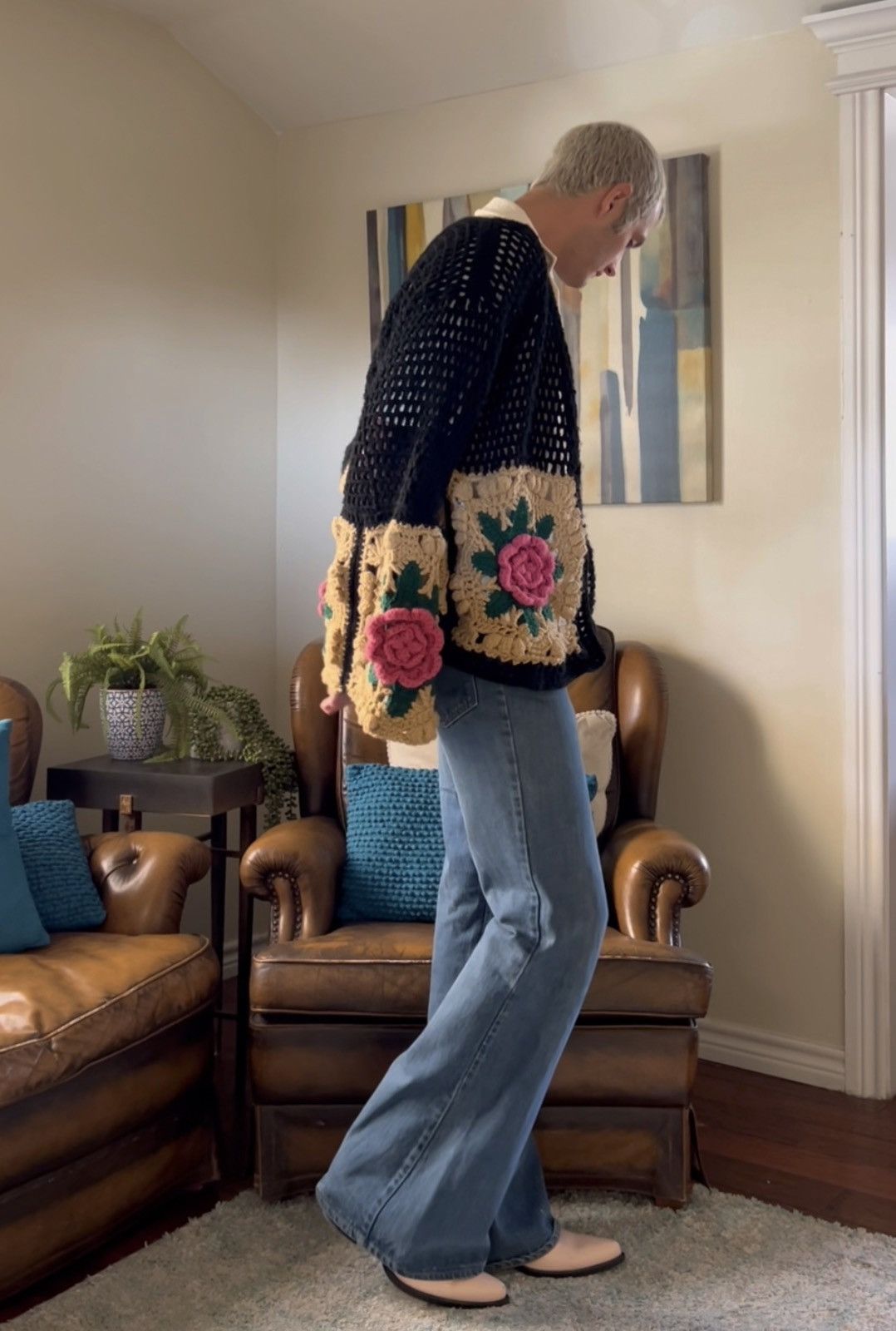 1of1 hand knit cardigan