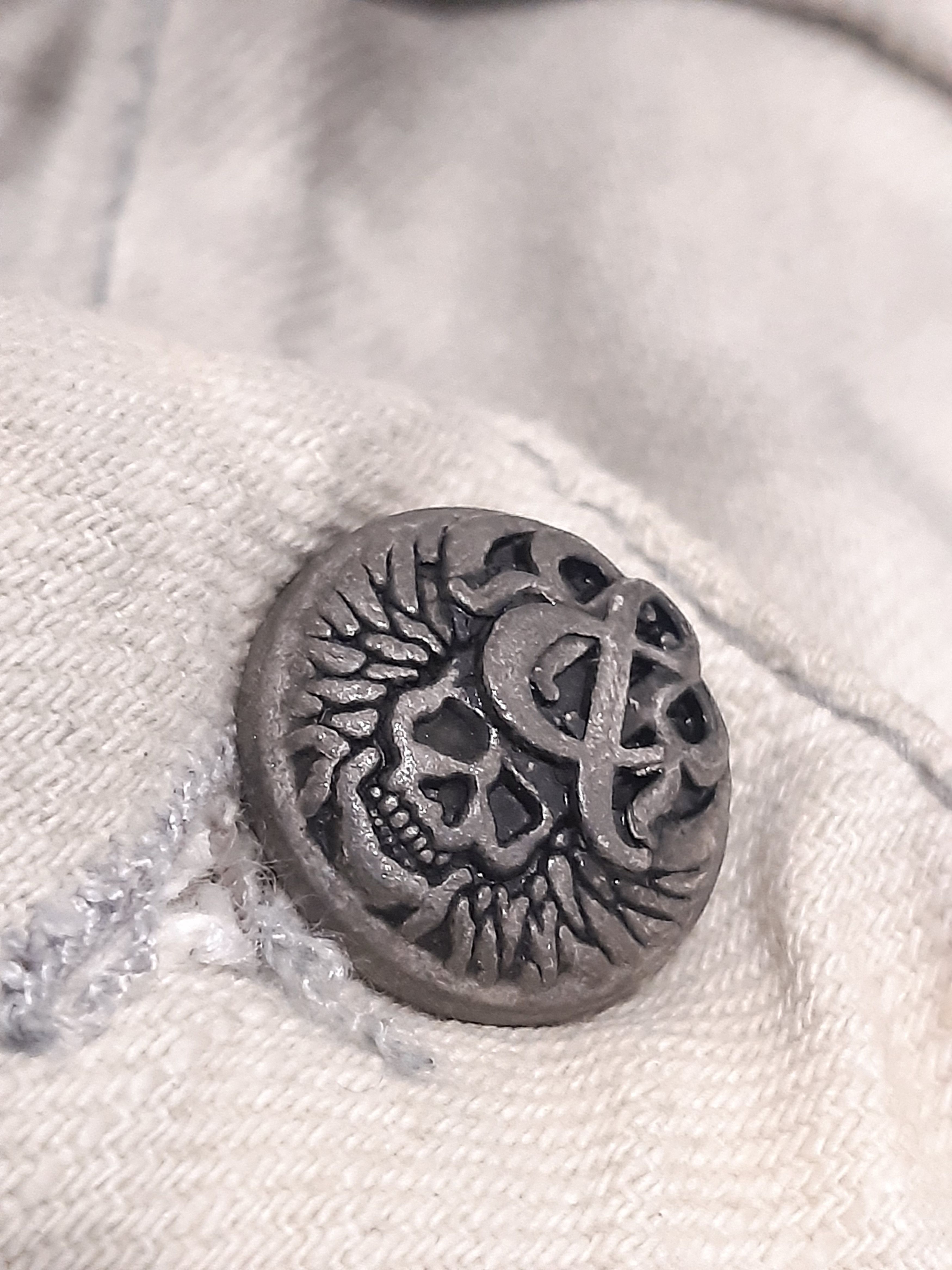 Japanese Brand × Vintage Bootcut Japanese Jeans Beast Skull Button Size US 32 / EU 48 - 13 Thumbnail
