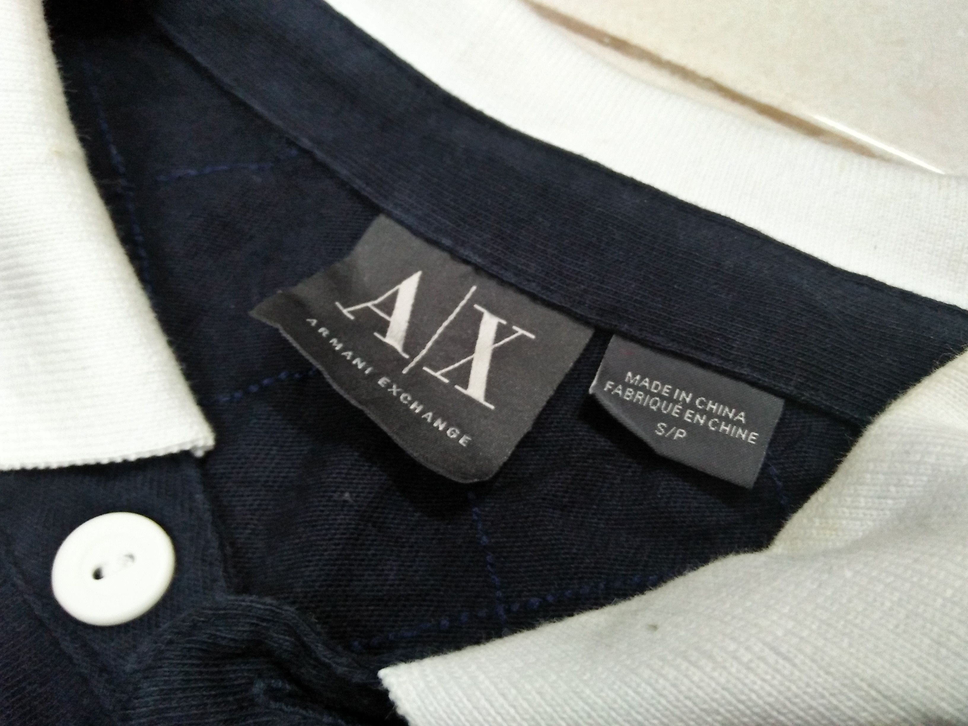 Armani × Armani Exchange × Giorgio Armani AX ARMANI EXCHANGE Logo Patches Long Sleeve Polo. Size US S / EU 44-46 / 1 - 5 Thumbnail