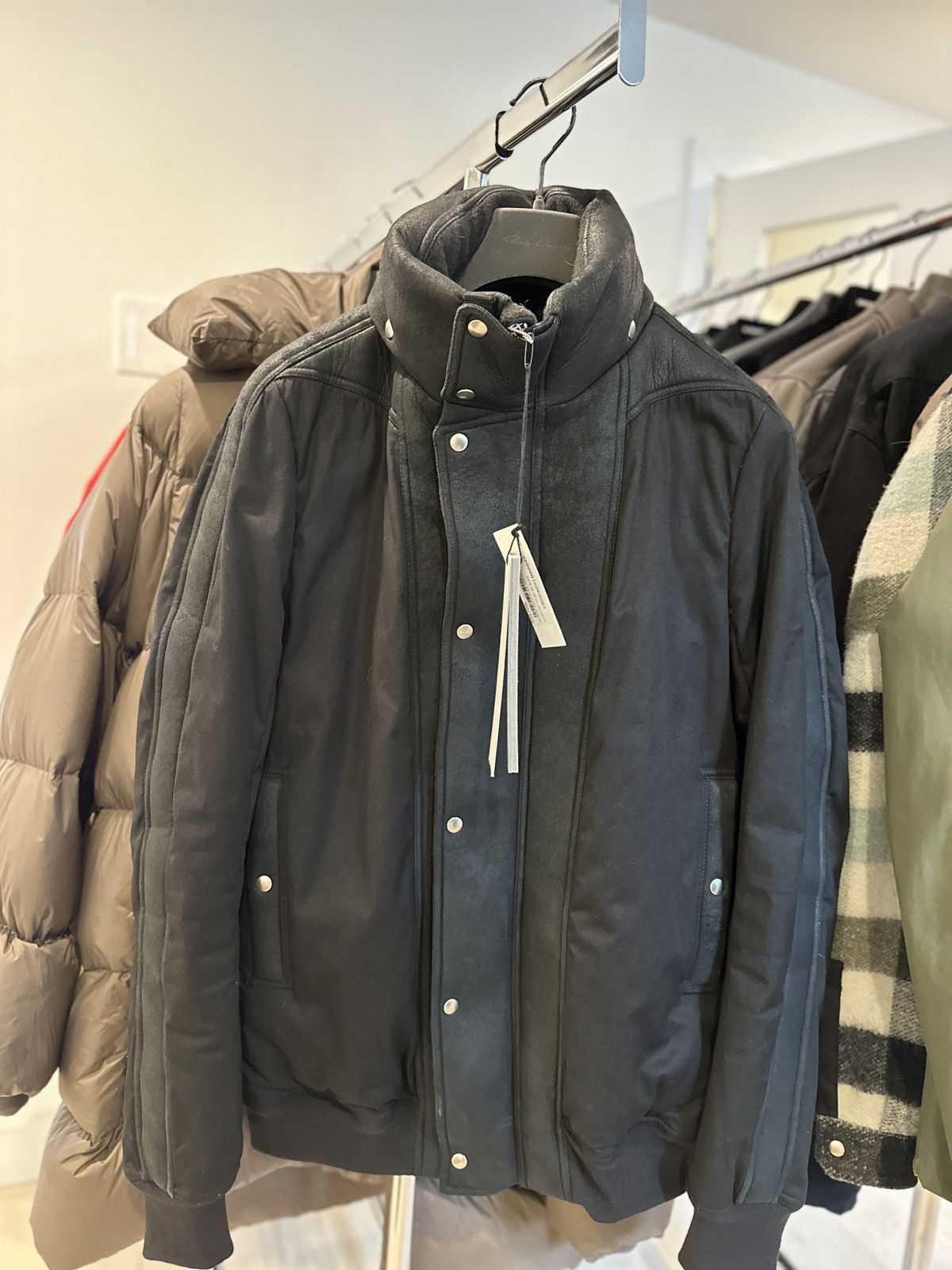 Rick Owens Black Dustulator Jacket - Lambskin Trim Size US L / EU 52-54 / 3 - 8 Thumbnail