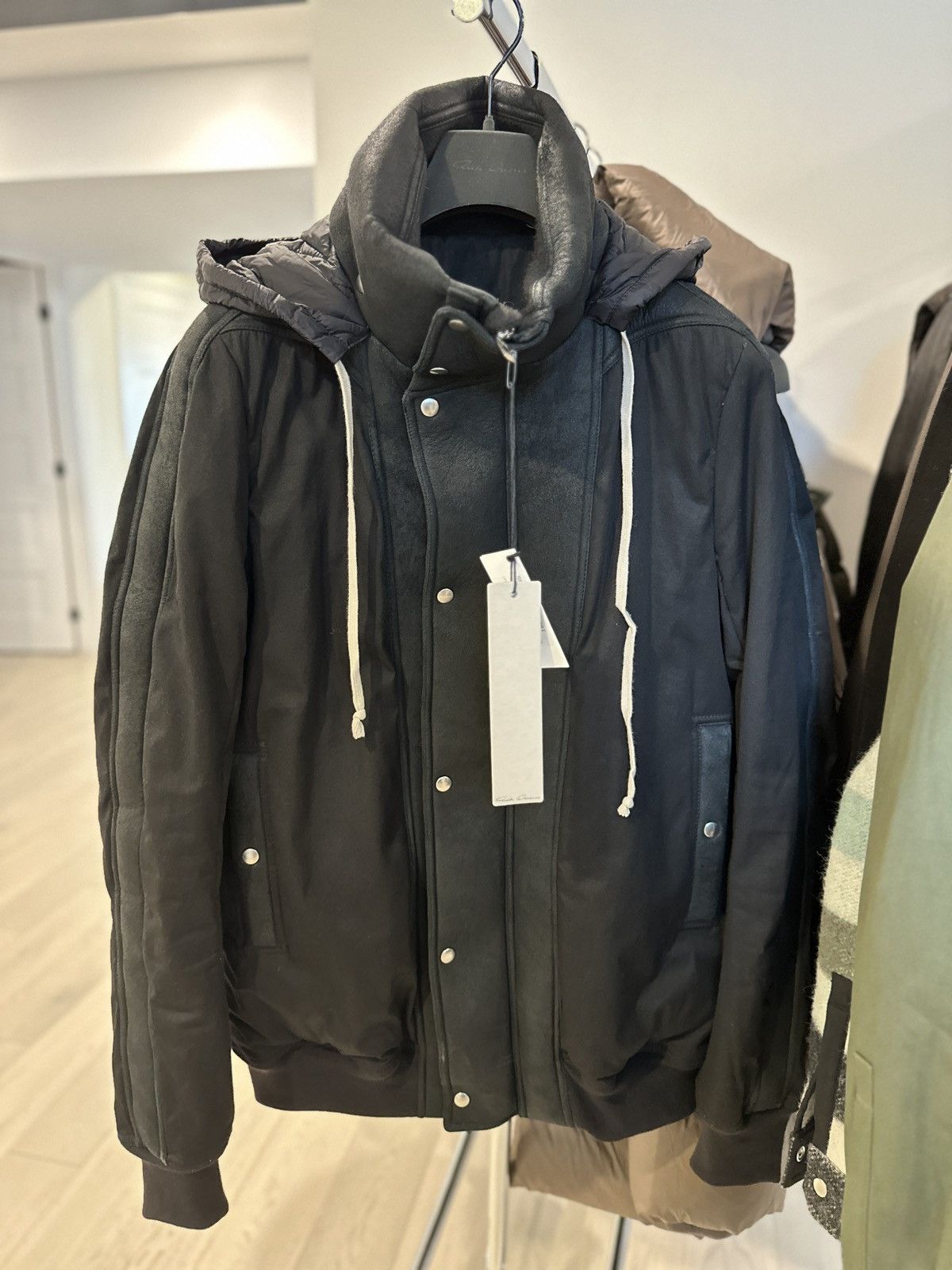 Rick Owens Black Dustulator Jacket - Lambskin Trim Size US L / EU 52-54 / 3 - 1 Thumbnail