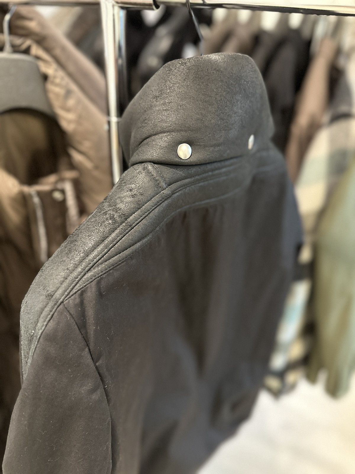 Rick Owens Black Dustulator Jacket - Lambskin Trim Size US L / EU 52-54 / 3 - 6 Thumbnail