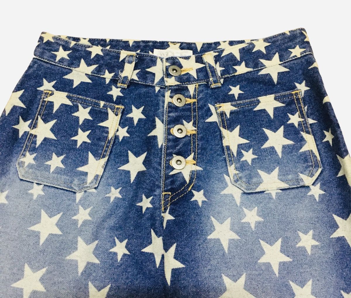 If Six Was Nine Rare Vintage Japanese Brand Magic Square Flared Jeans 1990s Size US 27 - 3 Thumbnail