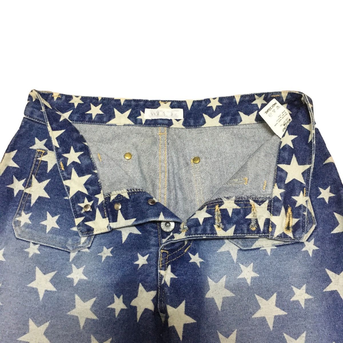 If Six Was Nine Rare Vintage Japanese Brand Magic Square Flared Jeans 1990s Size US 27 - 5 Thumbnail