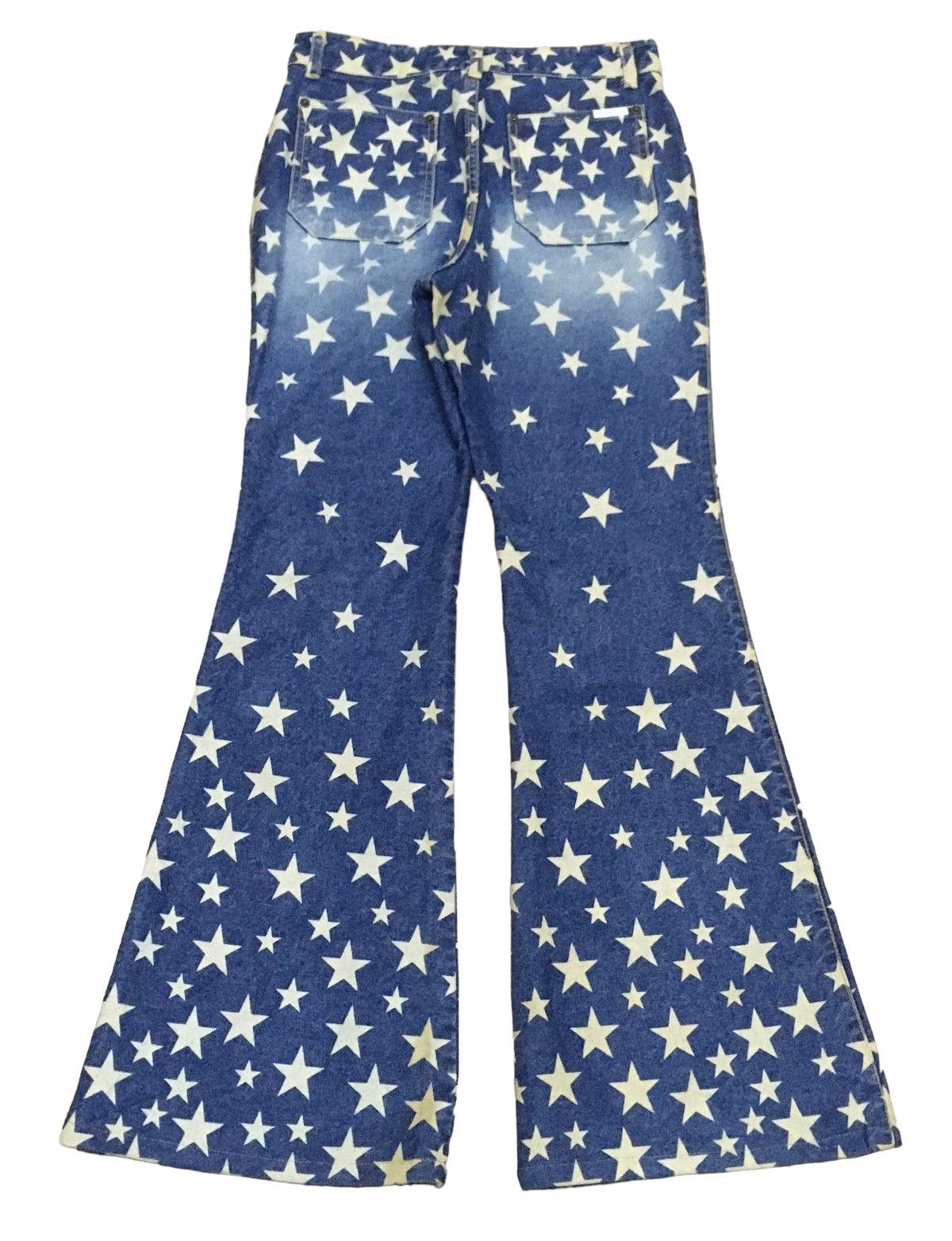 If Six Was Nine Rare Vintage Japanese Brand Magic Square Flared Jeans 1990s Size US 27 - 2 Thumbnail