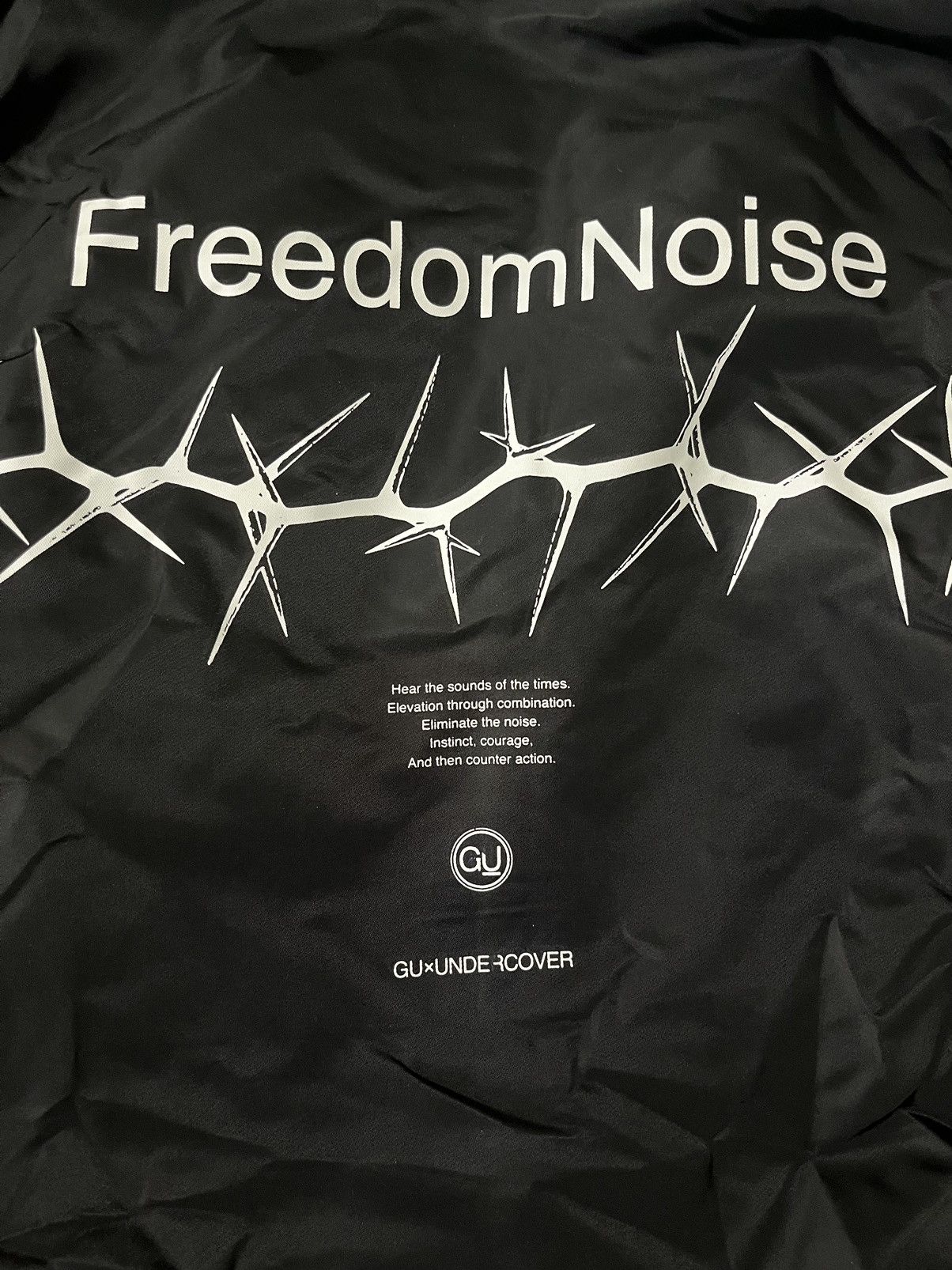 Undercover “Freedom Noise” GU Bomber Jacket Ma-1 Black