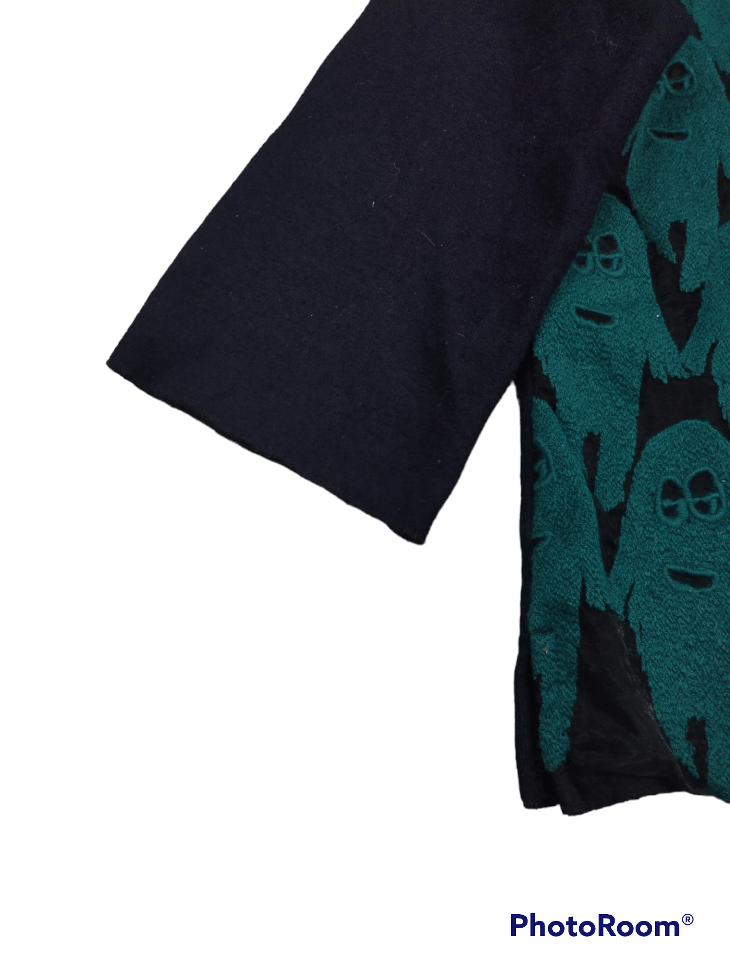 Issey Miyake × Tsumori Chisato ISSEY MIYAKI HALLOWEEN GHOST EMBROIDED 3/4SLEEVES WOOL SHIRT Size S / US 4 / IT 40 - 3 Thumbnail