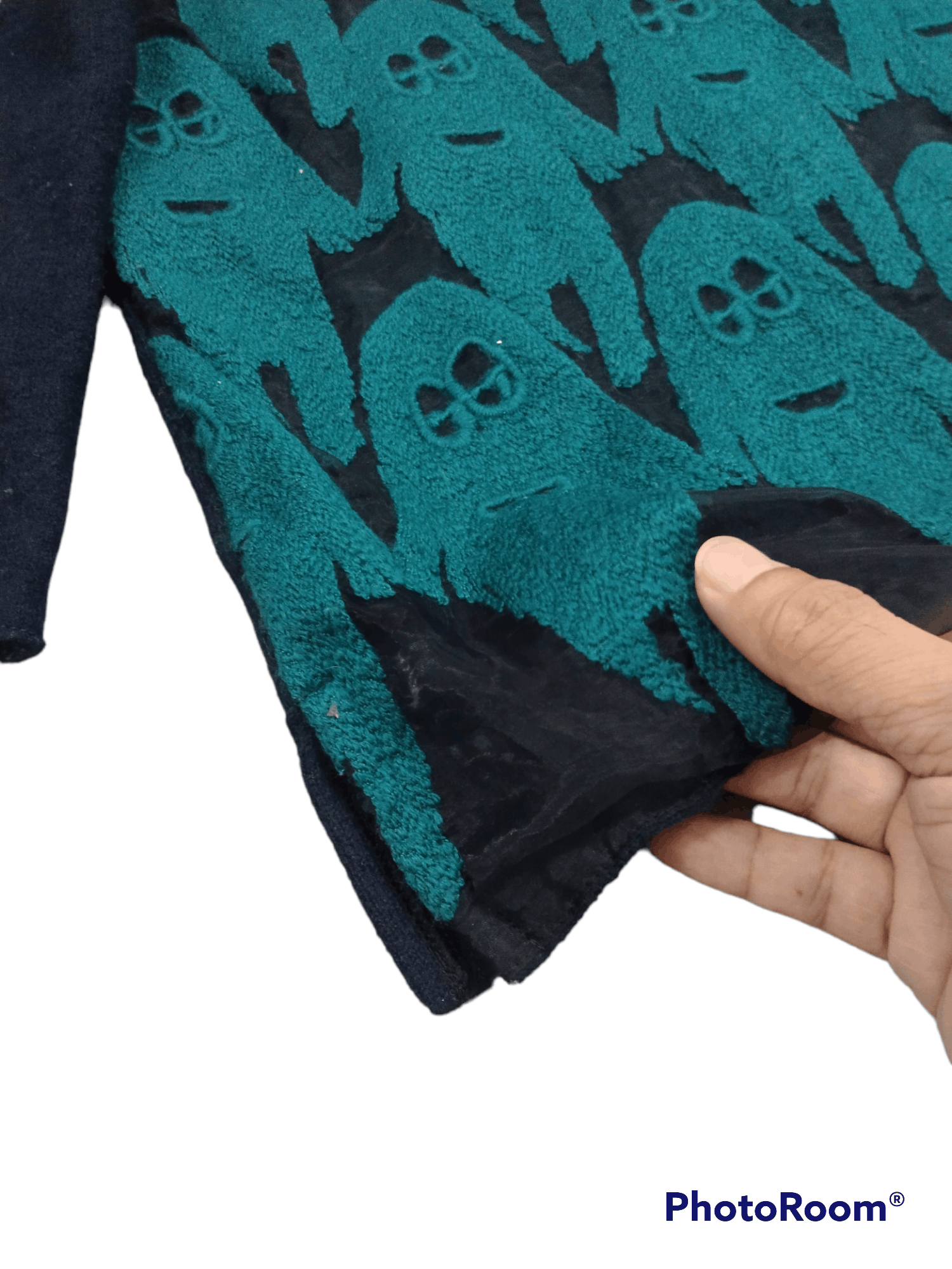 Issey Miyake × Tsumori Chisato ISSEY MIYAKI HALLOWEEN GHOST EMBROIDED 3/4SLEEVES WOOL SHIRT Size S / US 4 / IT 40 - 4 Thumbnail