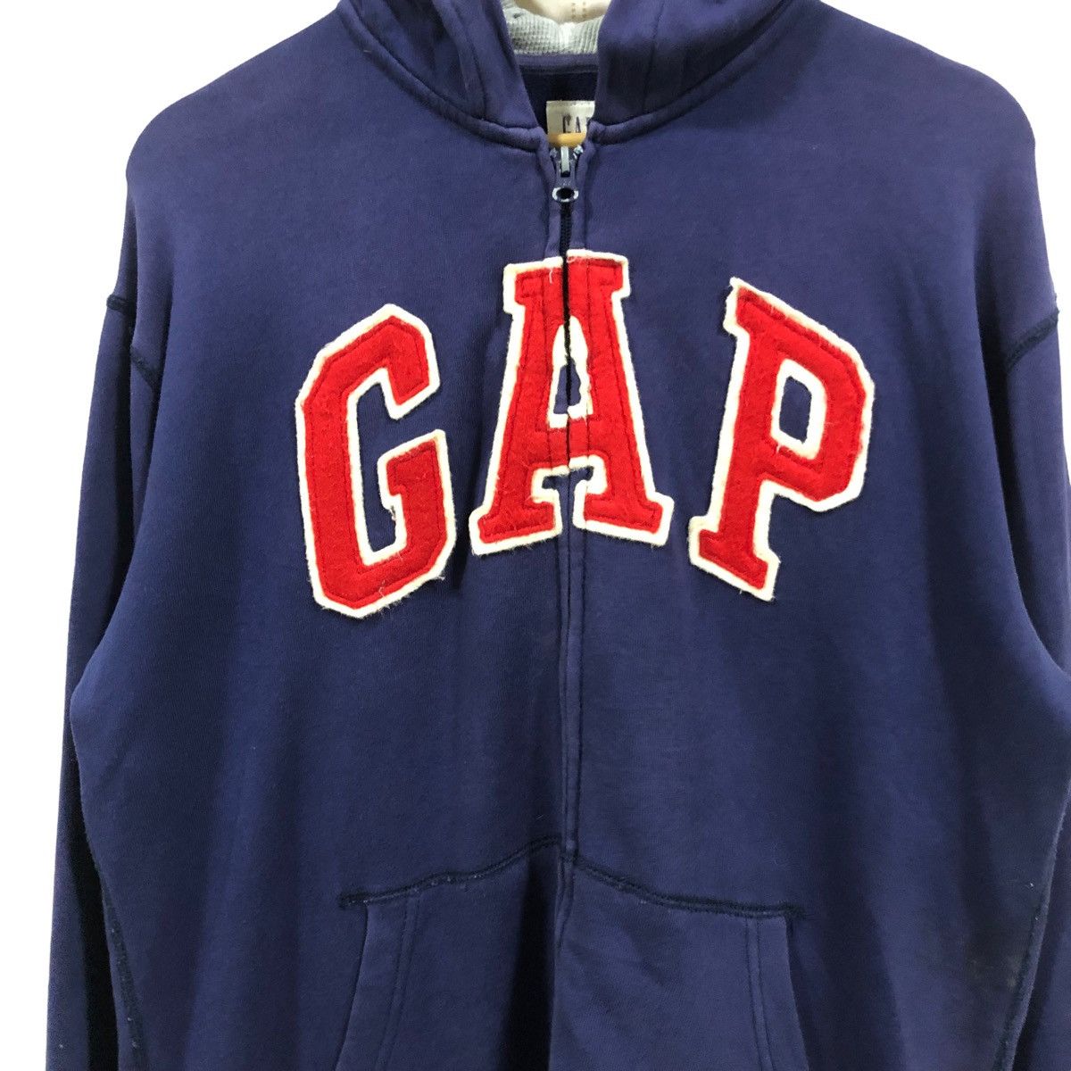 Gap big logo red logo zipper hoodie