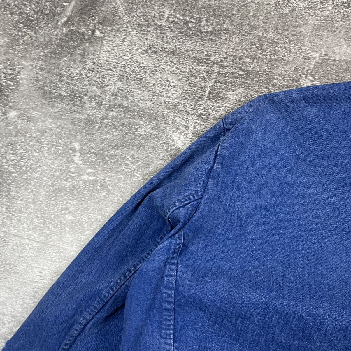 Vintage Vintage 90’s Blue Germany Workers Cotton Jacket Size US L / EU 52-54 / 3 - 17 Thumbnail