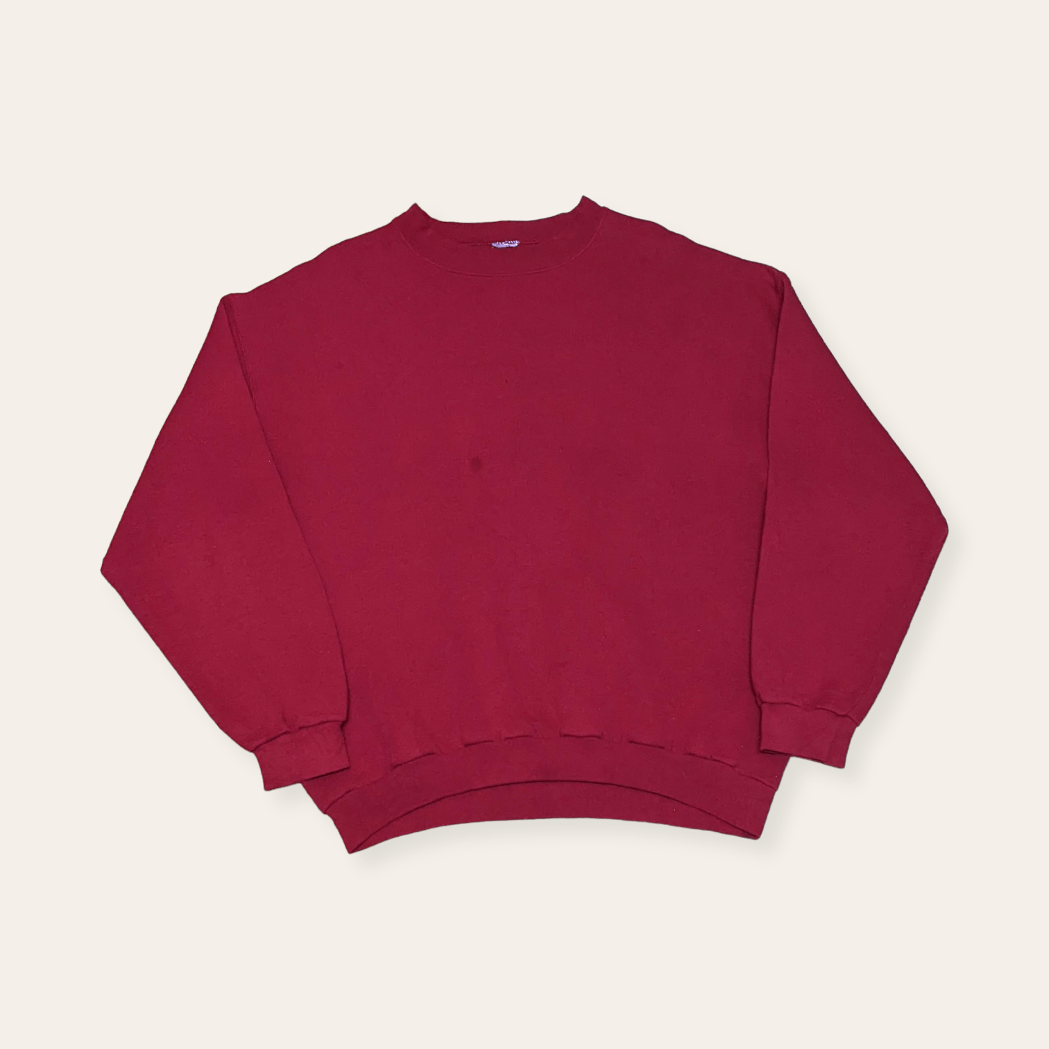 Vintage 80s 90s Essential Maroon Blank Sweatshirt