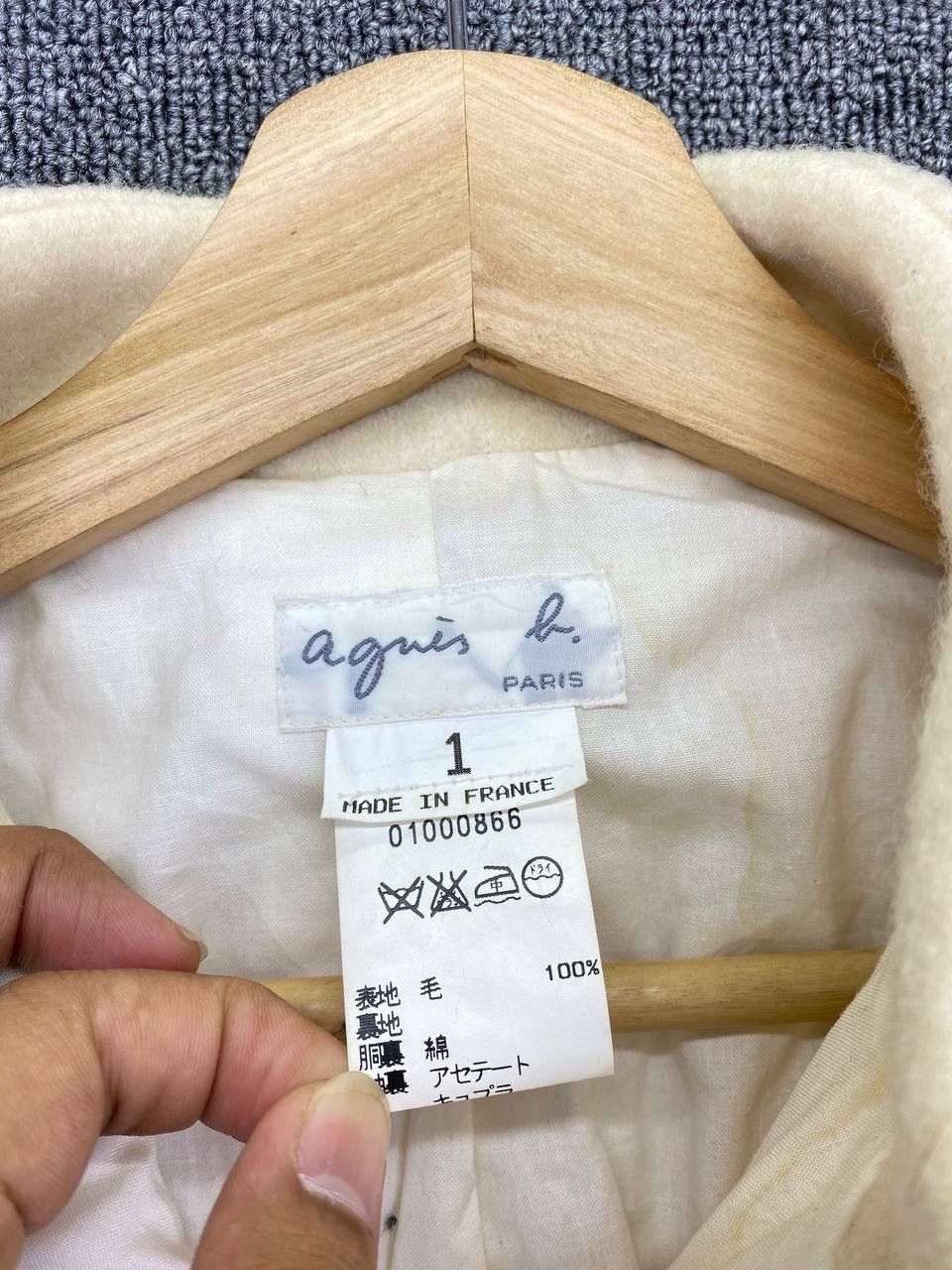 agnes b. Vintage Agnes B Wool Coats Jacket Size S / US 4 / IT 40 - 3 Thumbnail