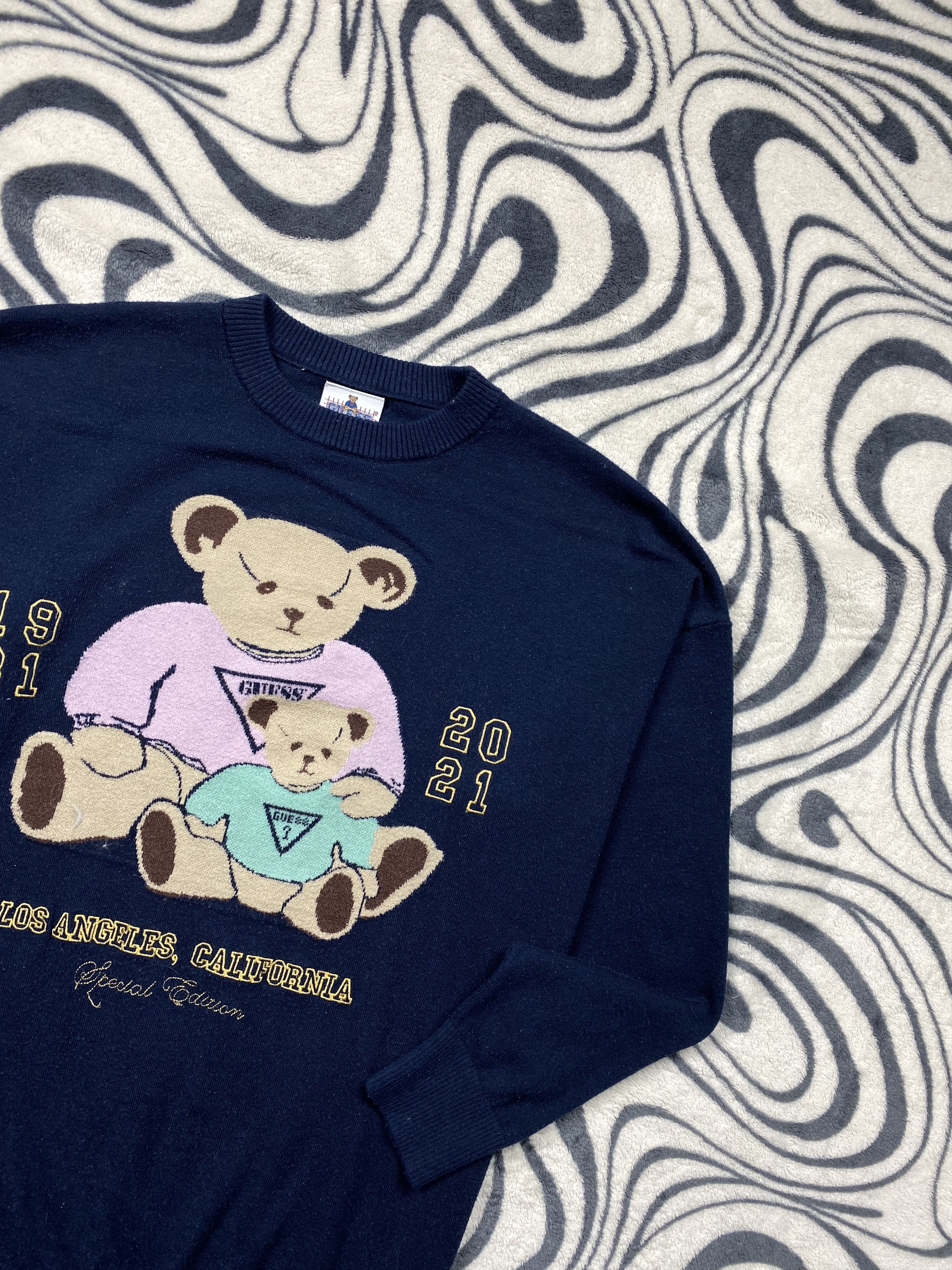 Kenzo × Vintage GUESS Bear Mens Sweater Vintage Clothing Size US XS / EU 42 / 0 - 3 Thumbnail