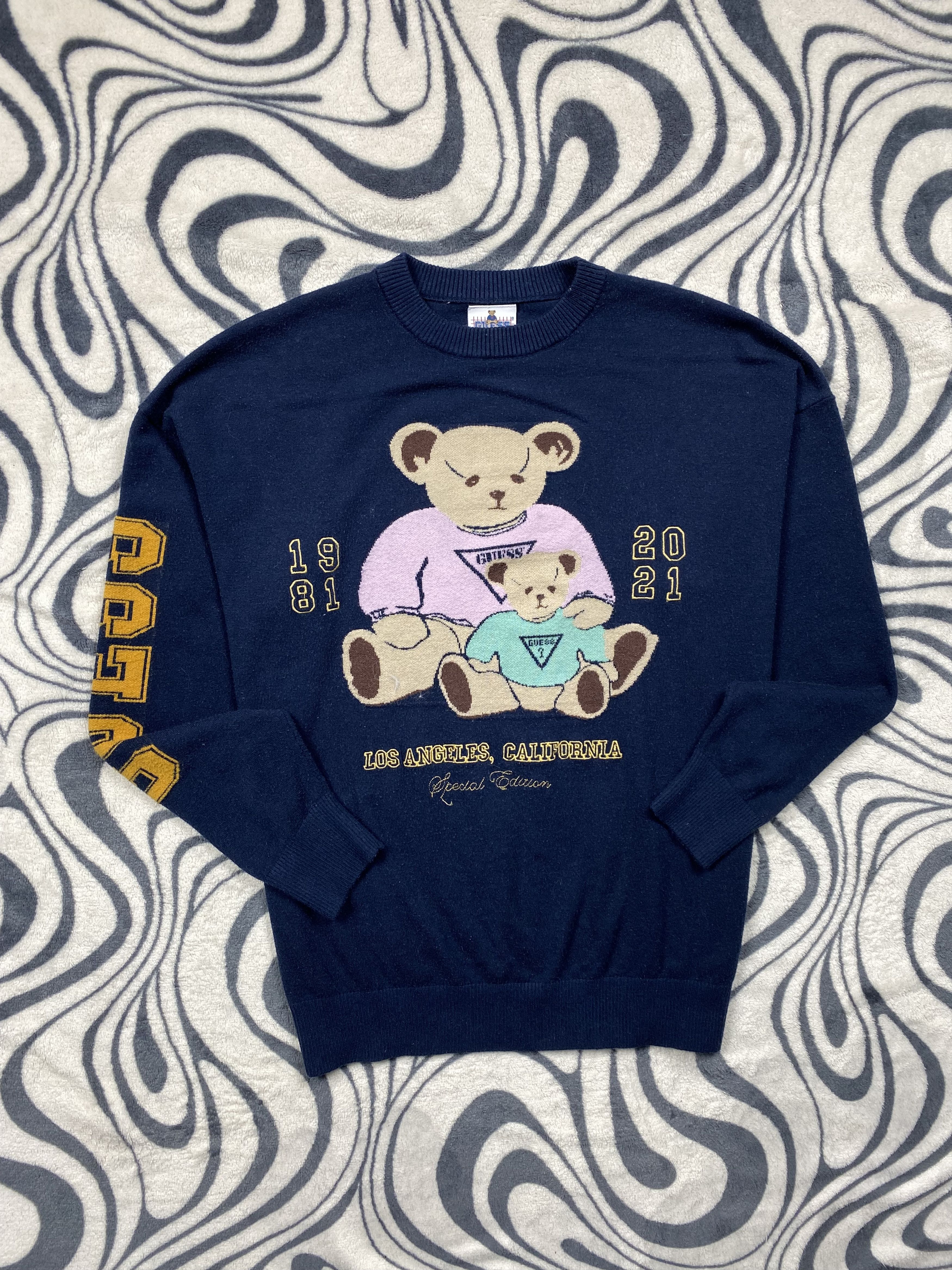 Kenzo × Vintage GUESS Bear Mens Sweater Vintage Clothing Size US XS / EU 42 / 0 - 1 Thumbnail