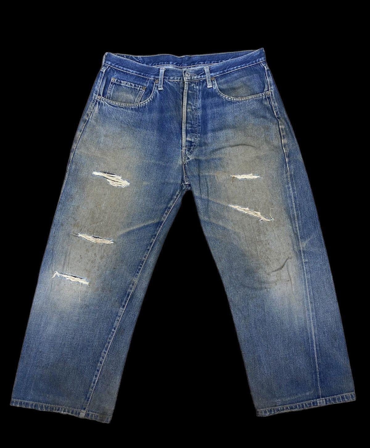 Japanese Brand size 36 japanese distressed denim toyo Size US 36 / EU 52 - 1 Thumbnail