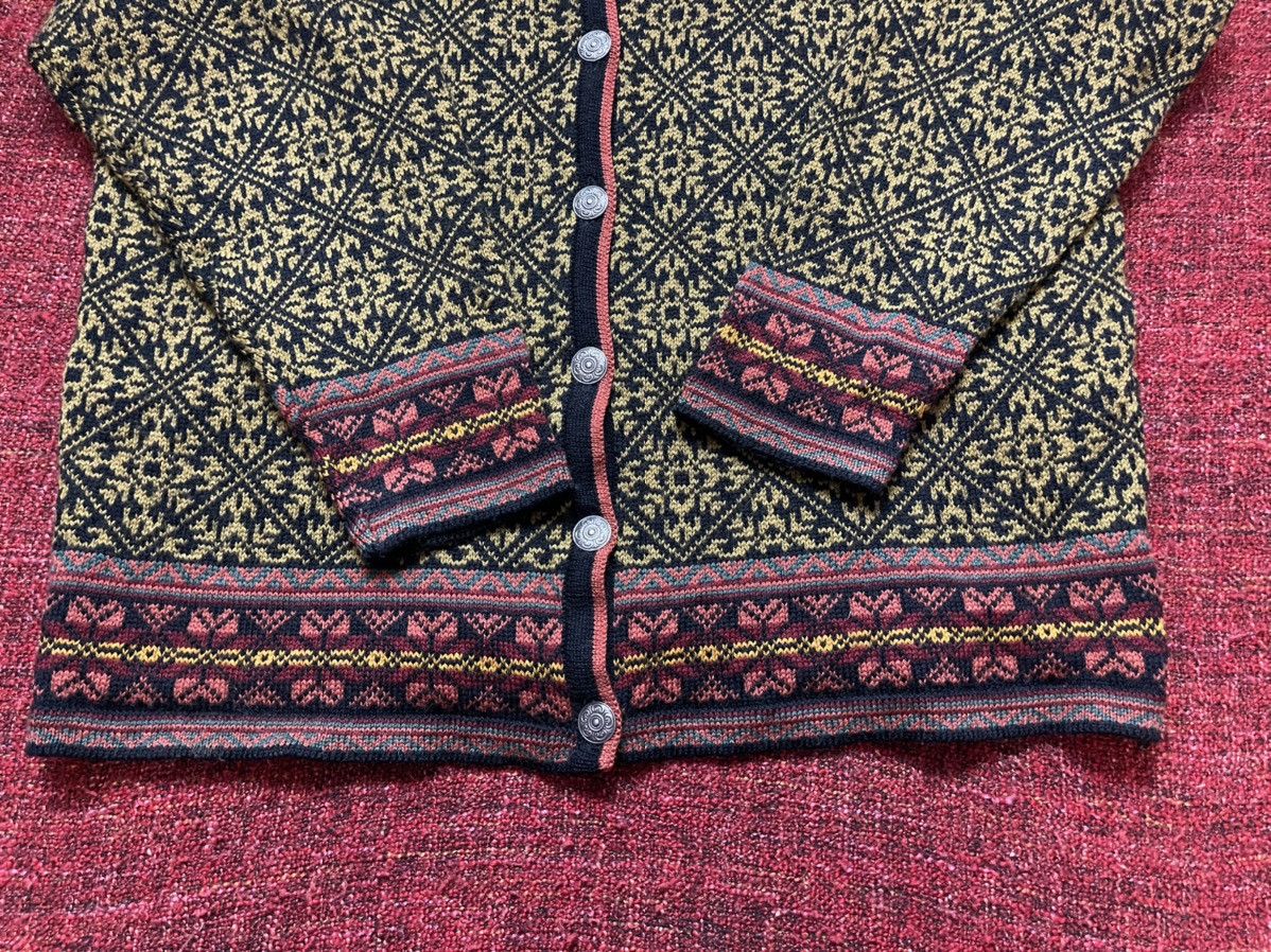 Moods of Norway × Vintage Volund Vintage 90s Norwegian patterned wool cardigan Size L / US 10 / IT 46 - 4 Thumbnail