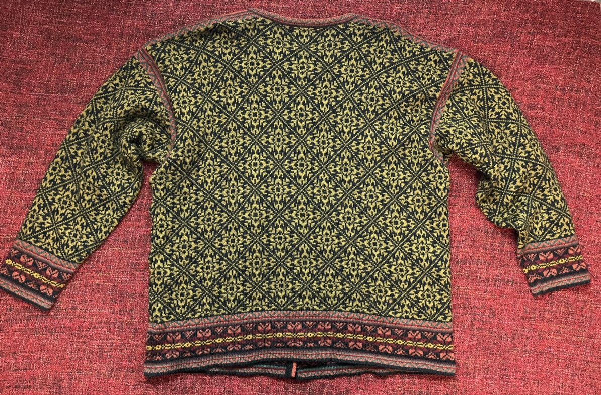 Moods of Norway × Vintage Volund Vintage 90s Norwegian patterned wool cardigan Size L / US 10 / IT 46 - 8 Thumbnail