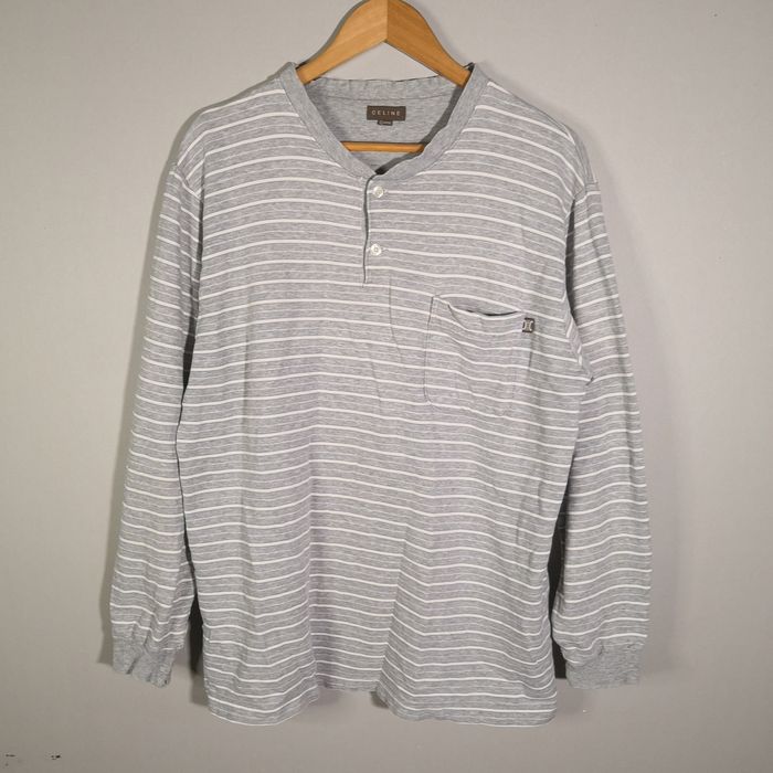 Celine Vintage Distressed Celine Stripes Shirt | Grailed