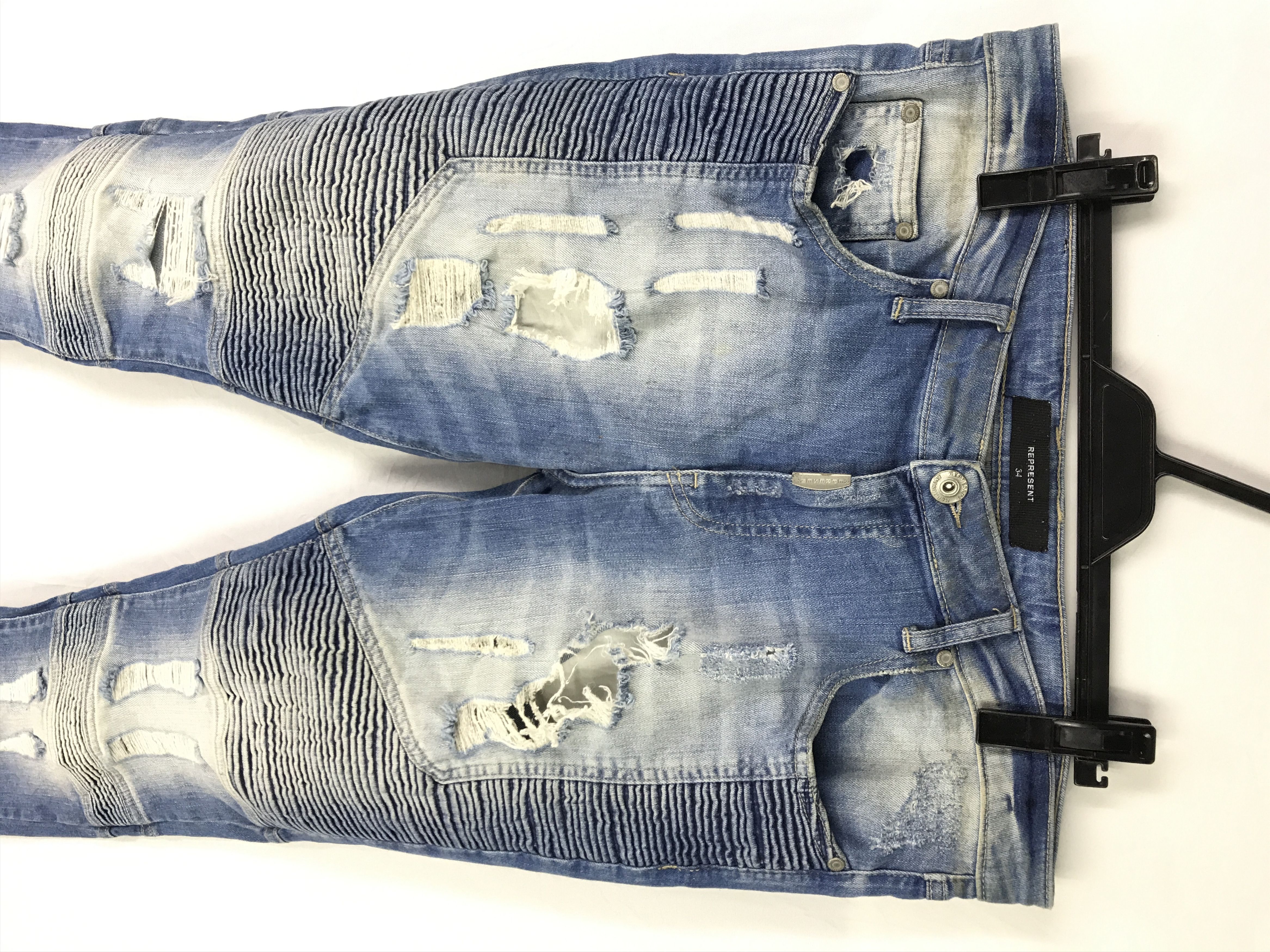 Represent Clo. Represent Biker Jeans Destroy Distressed Denim Size US 34 / EU 50 - 2 Thumbnail