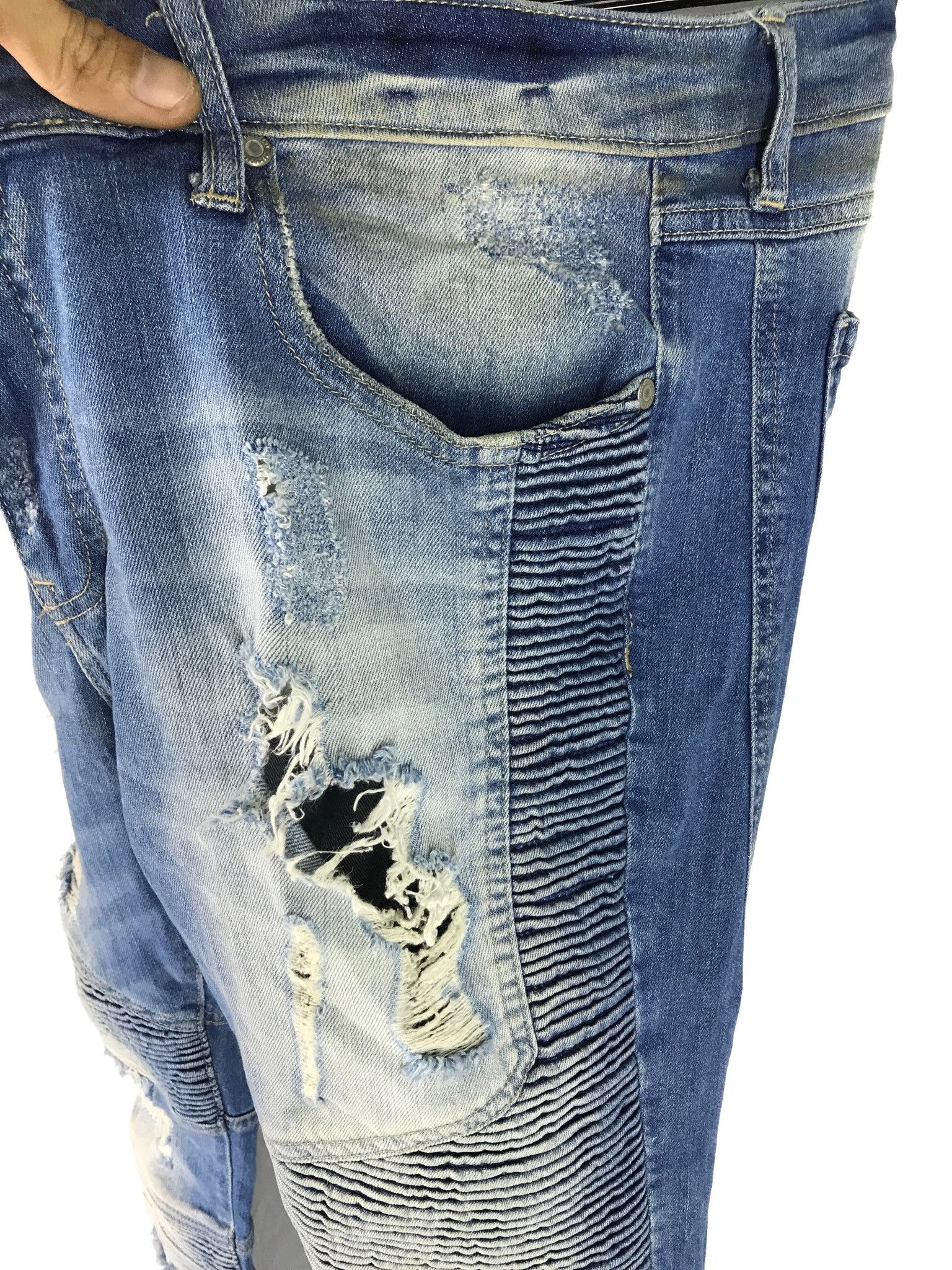 Represent Clo. Represent Biker Jeans Destroy Distressed Denim Size US 34 / EU 50 - 13 Thumbnail