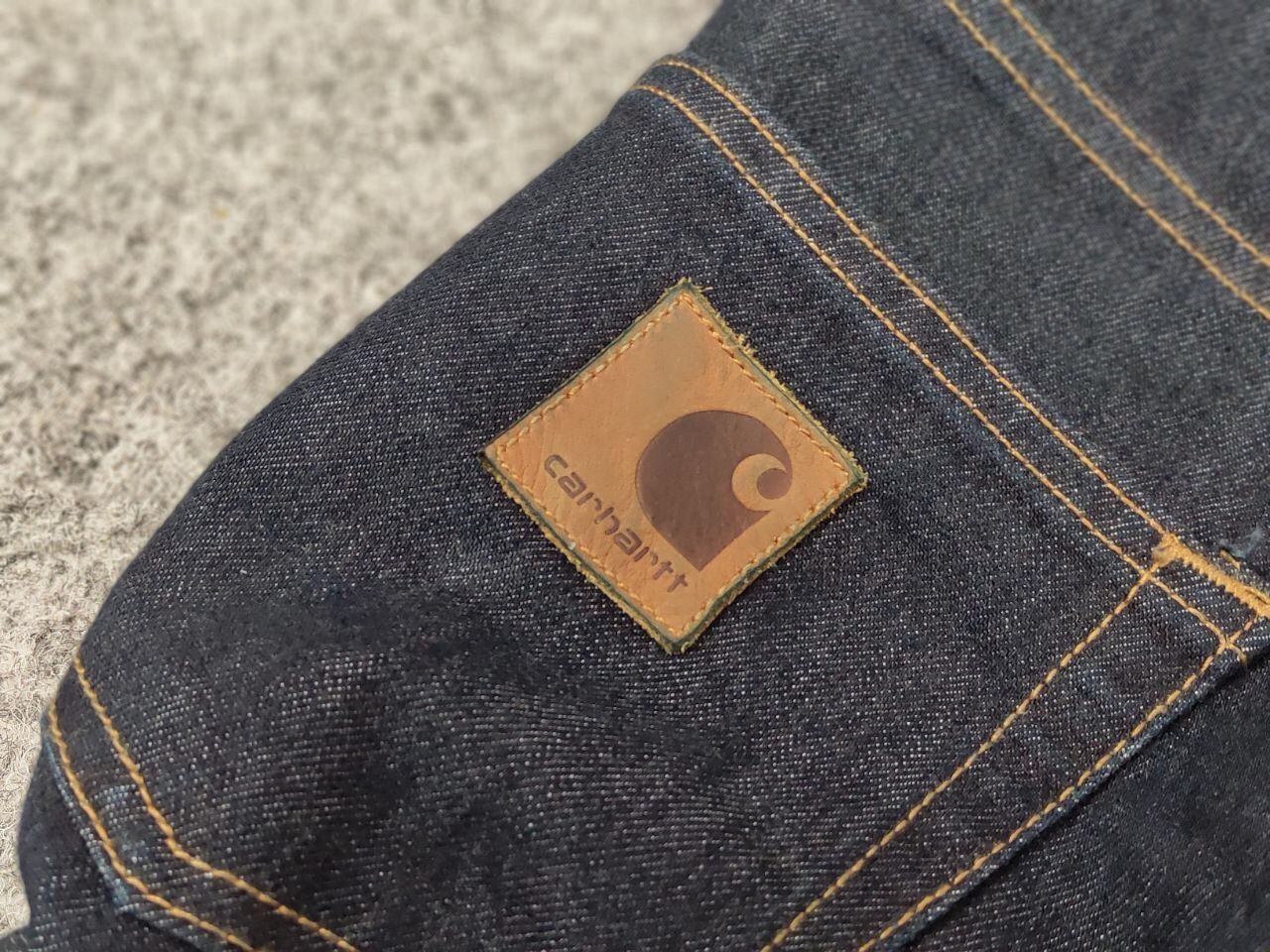 Carhartt Carhartt Wip Rebel Pant Dark Blue Logo Denim Jeans Size US 31 - 17 Thumbnail